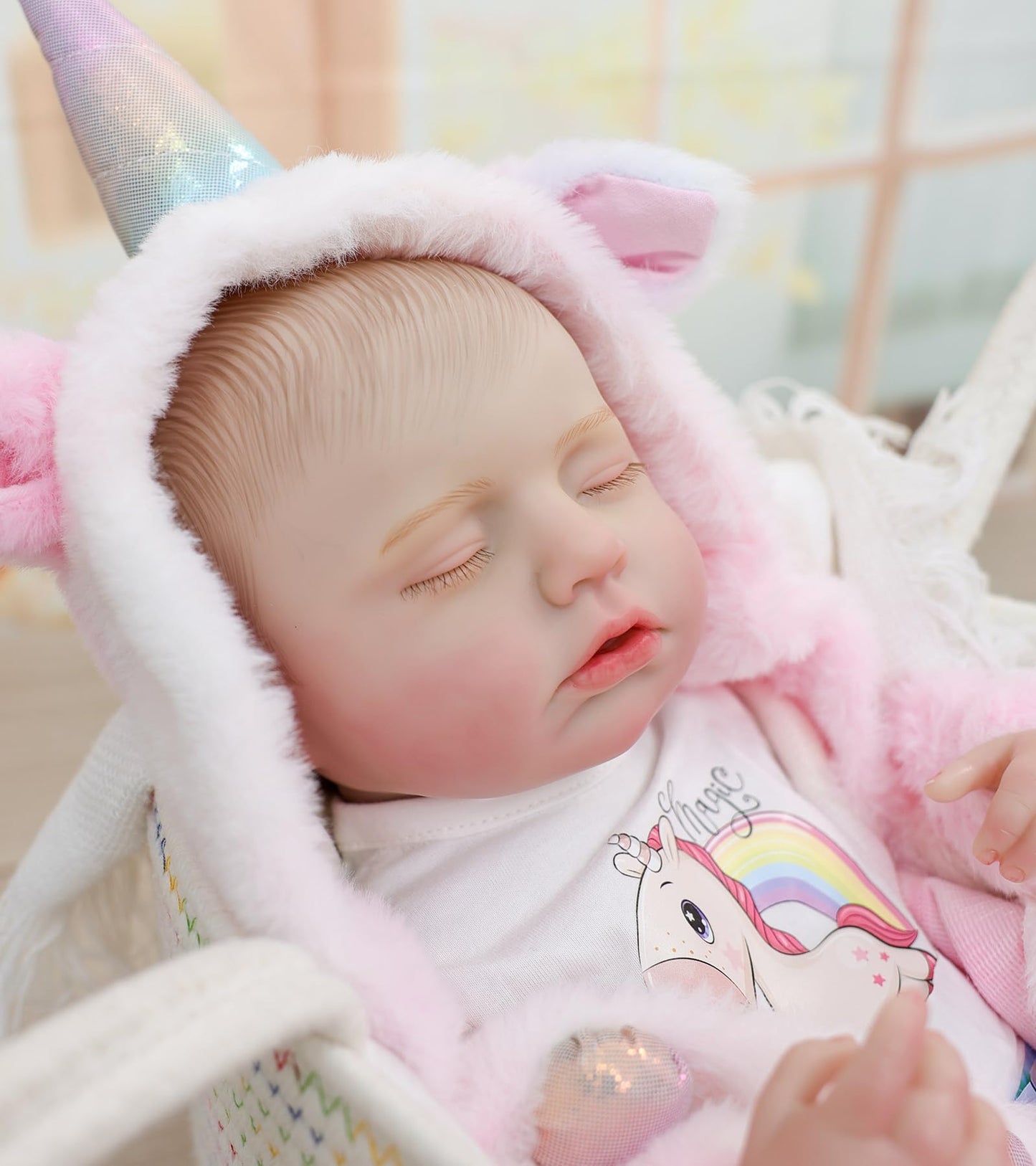 Cloveray Reborn Baby Dolls – 20 Inch Real Baby Dolls That Look Real, Full Body Vinyl Girl Doll in Fantasy Horn Outfit with Accessories, Gift for Girls Ages 3+, Pretend Play & Collectors