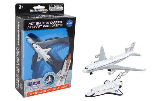 Daron Space Mission Toy Set Boeing 747 and Space Shuttle, Authentic Spacecraft Representations, Individually Packaged Playsets, Ages 3+