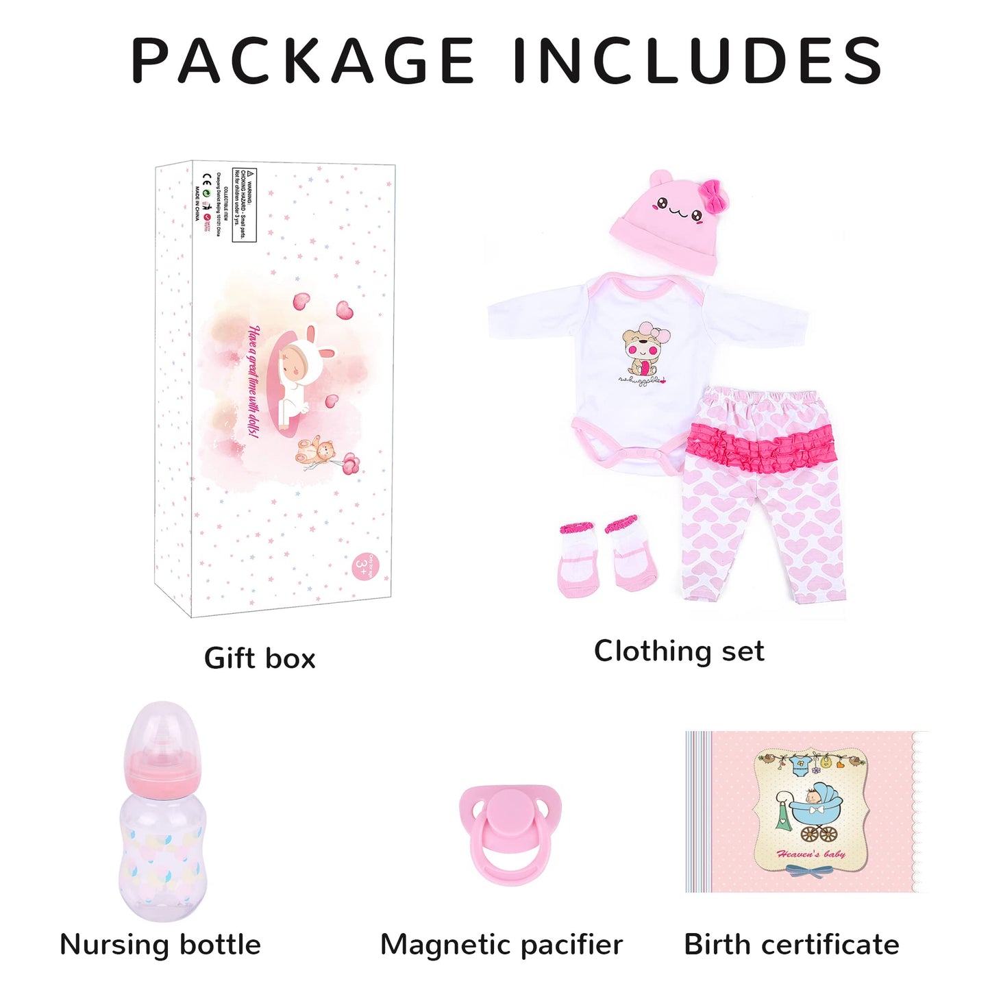 CHAREX Reborn Baby Dolls Girl - 16 Inches Realistic Soft Vinyl Newborn Baby Doll that Look Real, Best Toy for Kids Ages 3+