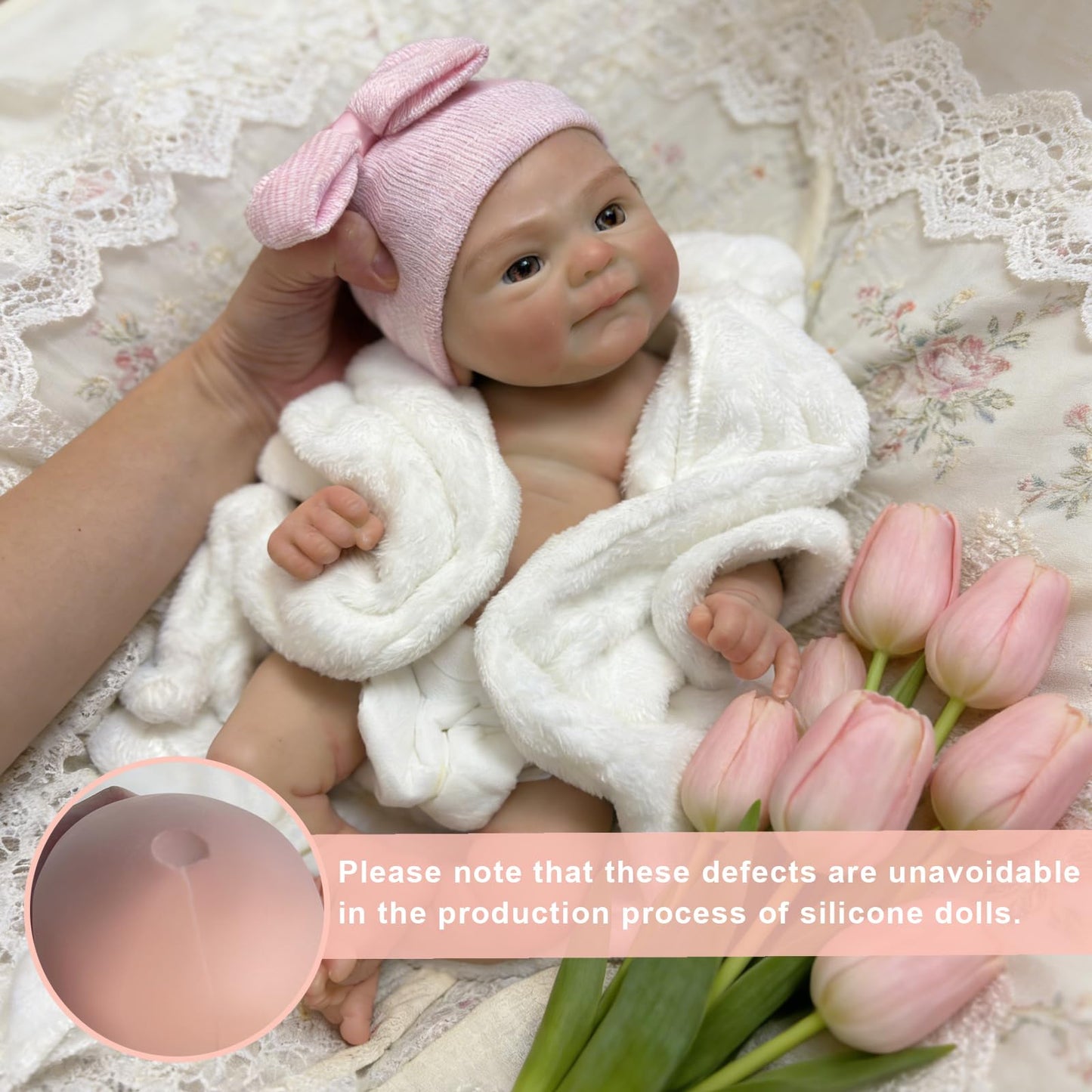 Ceuryee 13 Inch Silicone Baby Doll Full Body Girl Real Life with Clothes and Bottles for Kids