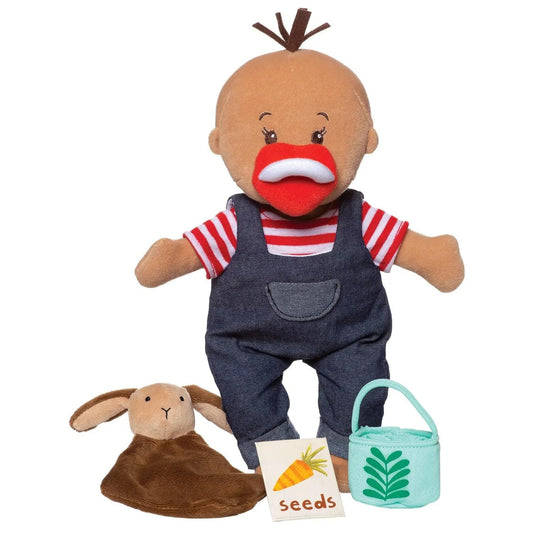 Manhattan Toy Wee Baby Stella Tiny Farmer 12" Soft Baby Doll Set