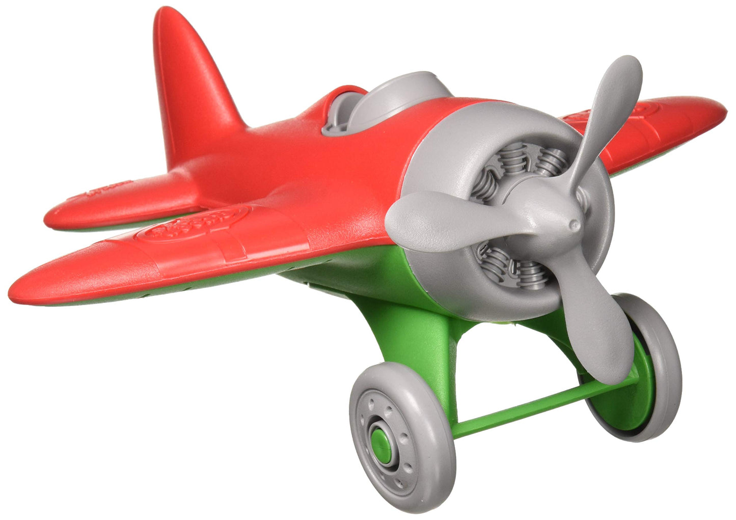 Green Toys Airplane, Red/Green - Pretend Play, Motor Skills, Kids Toy Vehicle. No BPA, phthalates, PVC. Dishwasher Safe, Recycled Plastic, Made in USA.