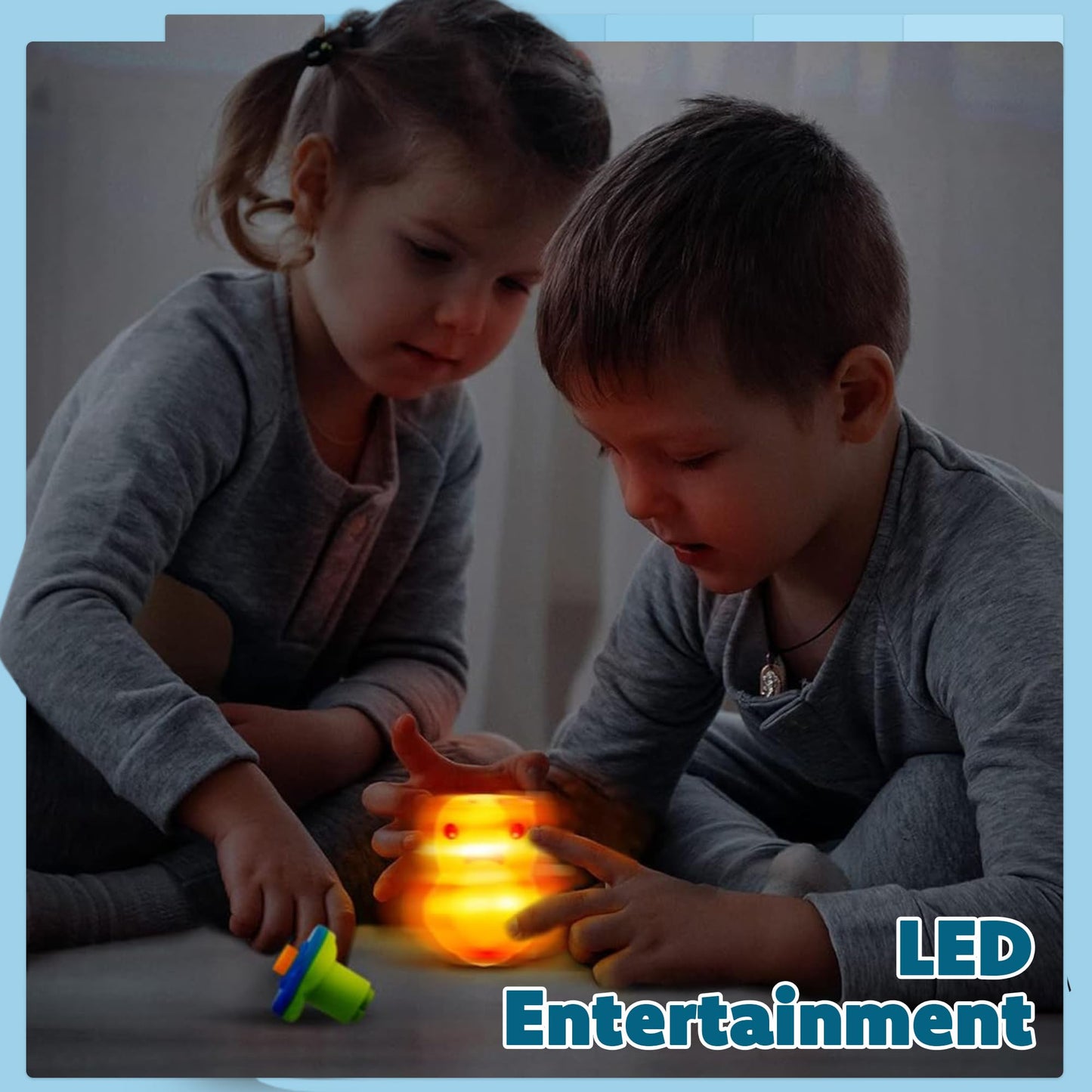 IPIDIPI TOYS Spineez Animal Light Up Spinning Tops – 8 Cute LED Spinners Toys - Spinning Tops for Kids - Birthday Party Favors, Goodie Bag Stuffers for Kids, Classroom Prizes for Boys & Girls