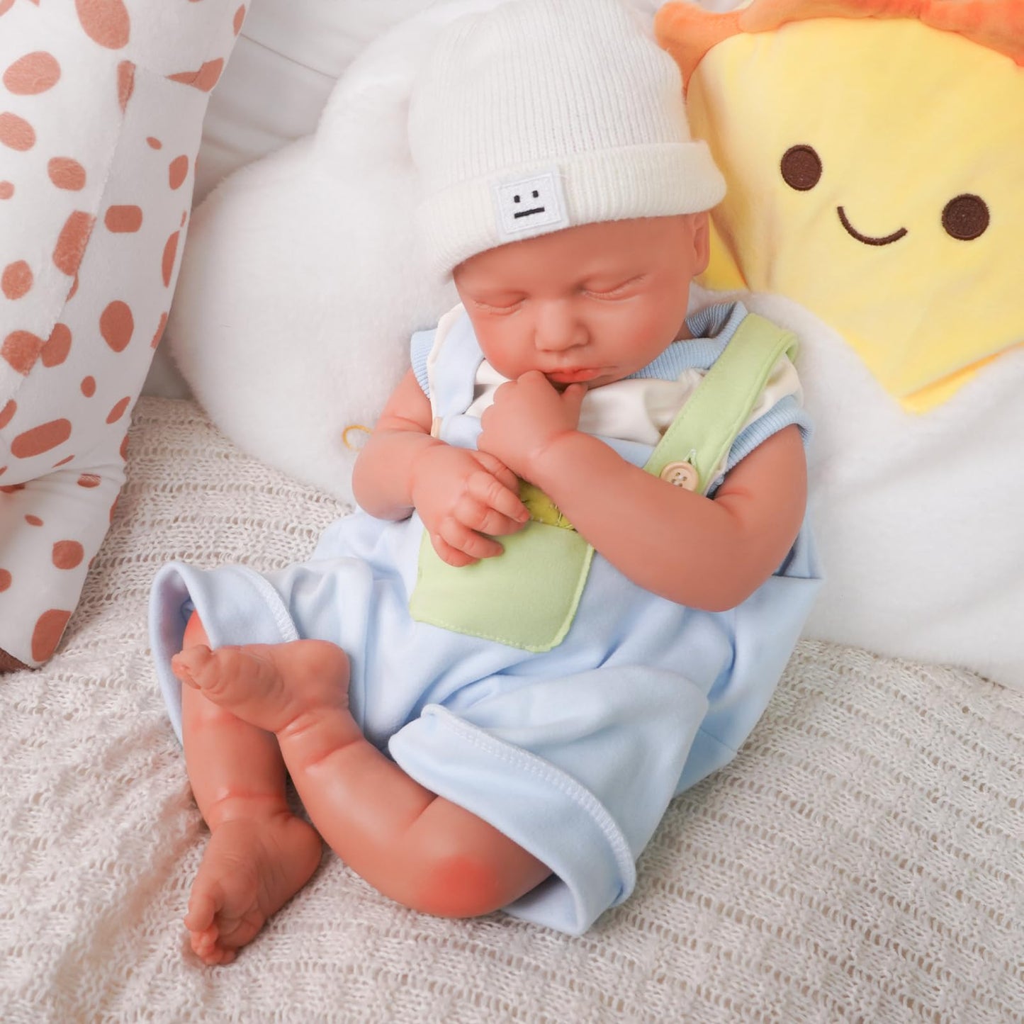 19 inch Full Body Silicone Baby Dolls Realistic, Baby Reborn, Washable Soft Full Body Newborn Baby Dolls, Suitable for Companionship, for Character Collection Silicone Baby Doll (JMU-Skin)