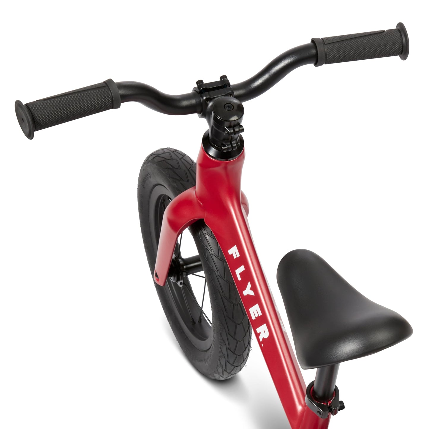 Radio Flyer Ultra Lite Balance Bike, Red, for Kids Ages 1.5-5, Pedal Free for Quick Learning, Lightweight Frame, Rubber Air Tires, Tool-Free Adjustable Seat, Footrest, Kid & Toddler Balance Bikes