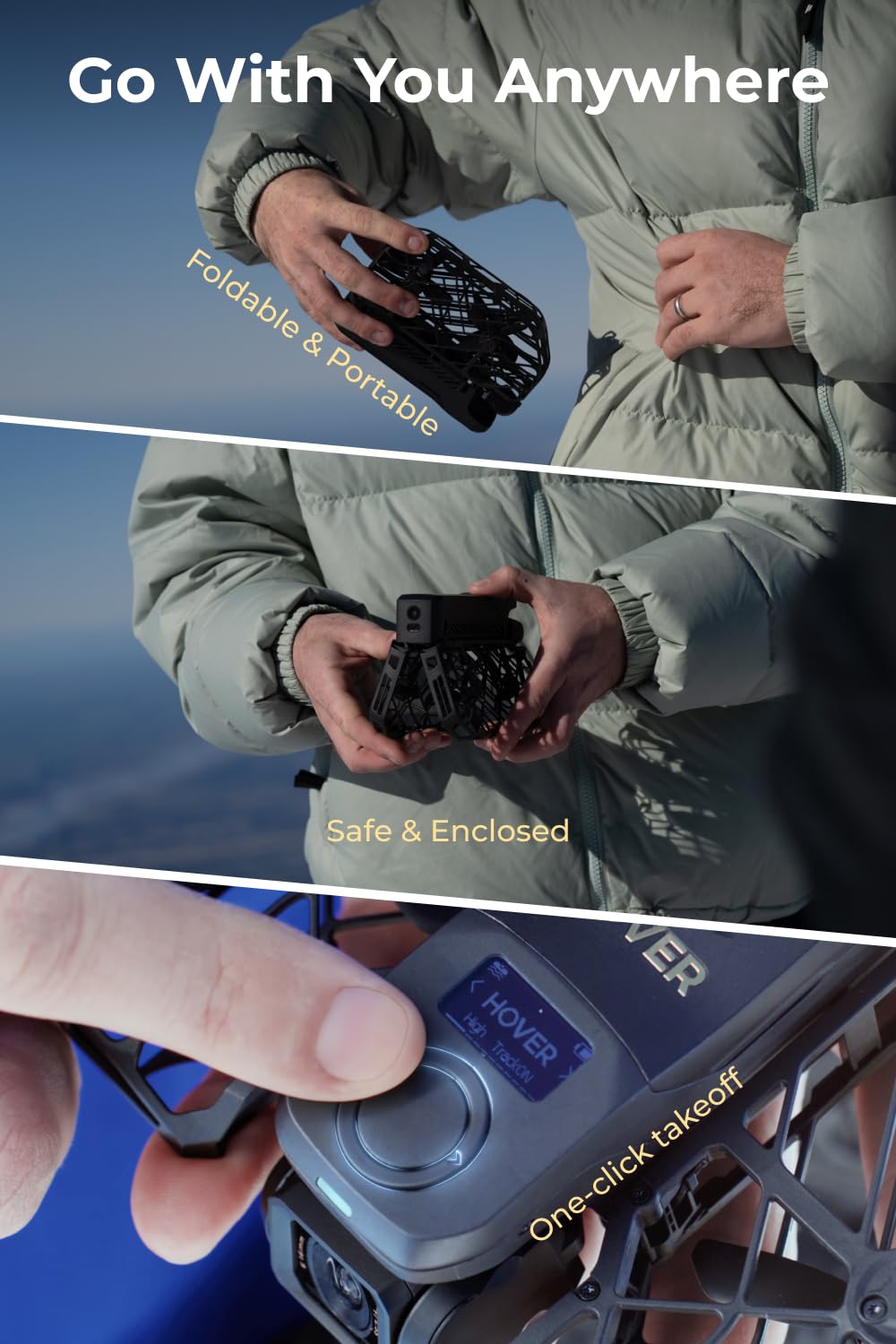 HOVERAir X1 PROMAX 8K Action Flying Camera, Foldable Drone with Camera with 42 KM/H Follow Speed, 10+ Fully Automatic Flight Modes, Fly Anywhere with OmniTerrain, SmoothCapture 2.0(Standard)