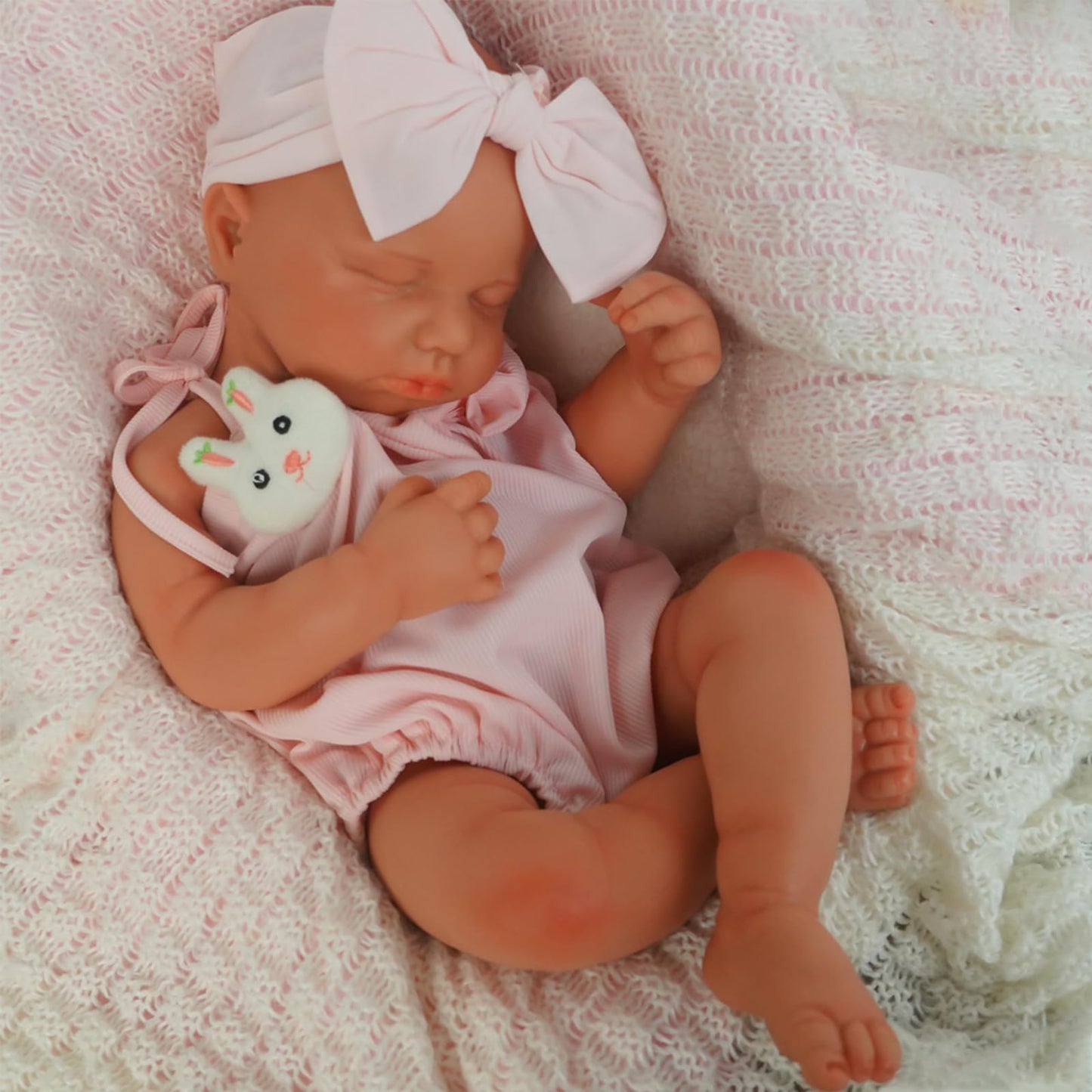KUICEO Reborn Baby Dolls That Lifelike -18.5 inch Full Body Silicone Sleeping Baby Girl Handmade Face Realistic Body Details for Children Gift