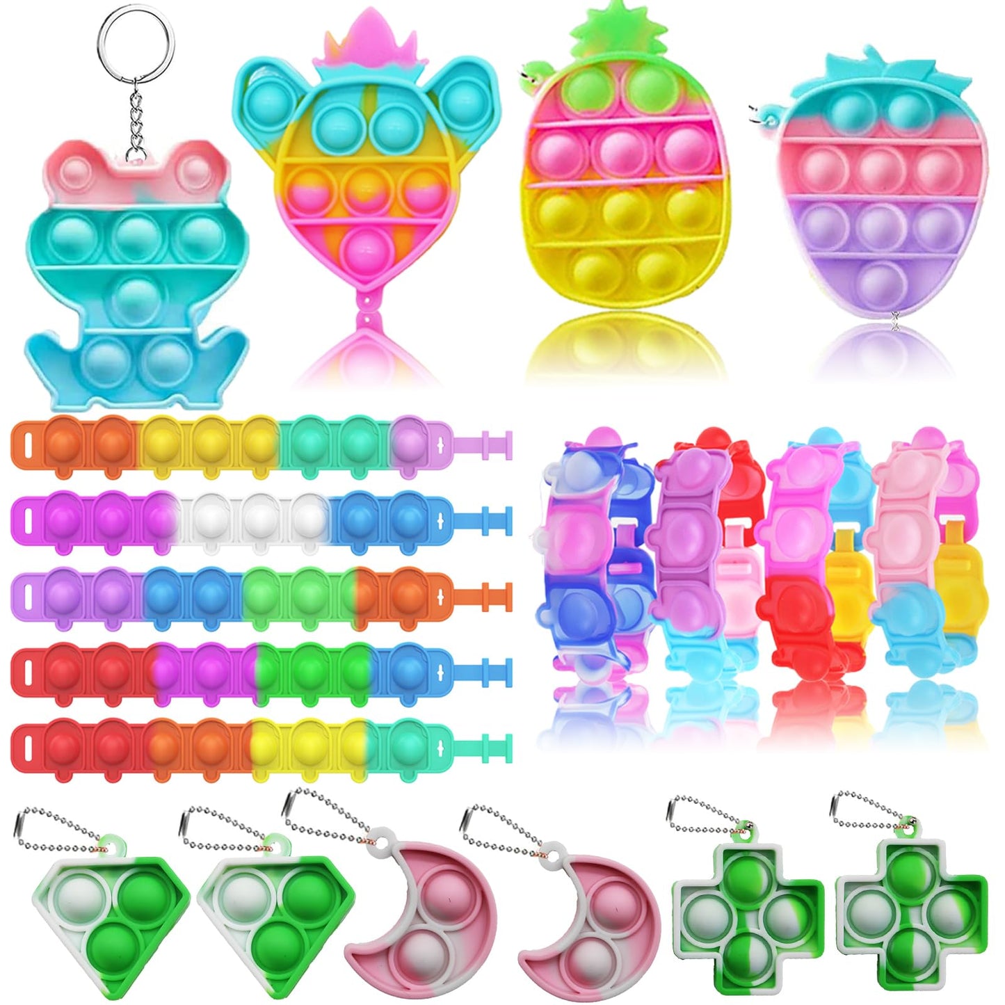 Taulaap 126 Pcs Pop Party Favors for Kids, Treasure Box Toys for Classroom Prizes, Pinata Stuffers, Goodie Bag Filler, Treasure Chest, Carnival Bulk Small Toys, Easter Basket Egg Fillers