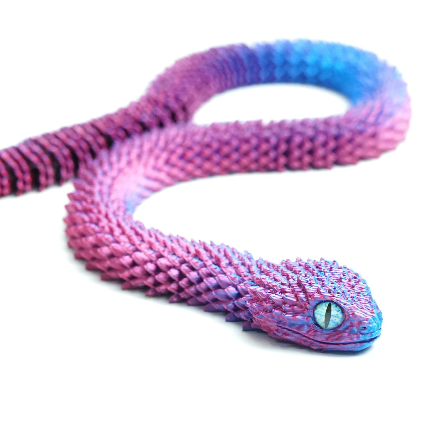 3D Printed snakeToys Model, Flexible Joint Animal lace Statue, Fidget restlessness, ADHD Toy, Surprise Fantasy Easter Gift for Kid Boy Girls (RB)
