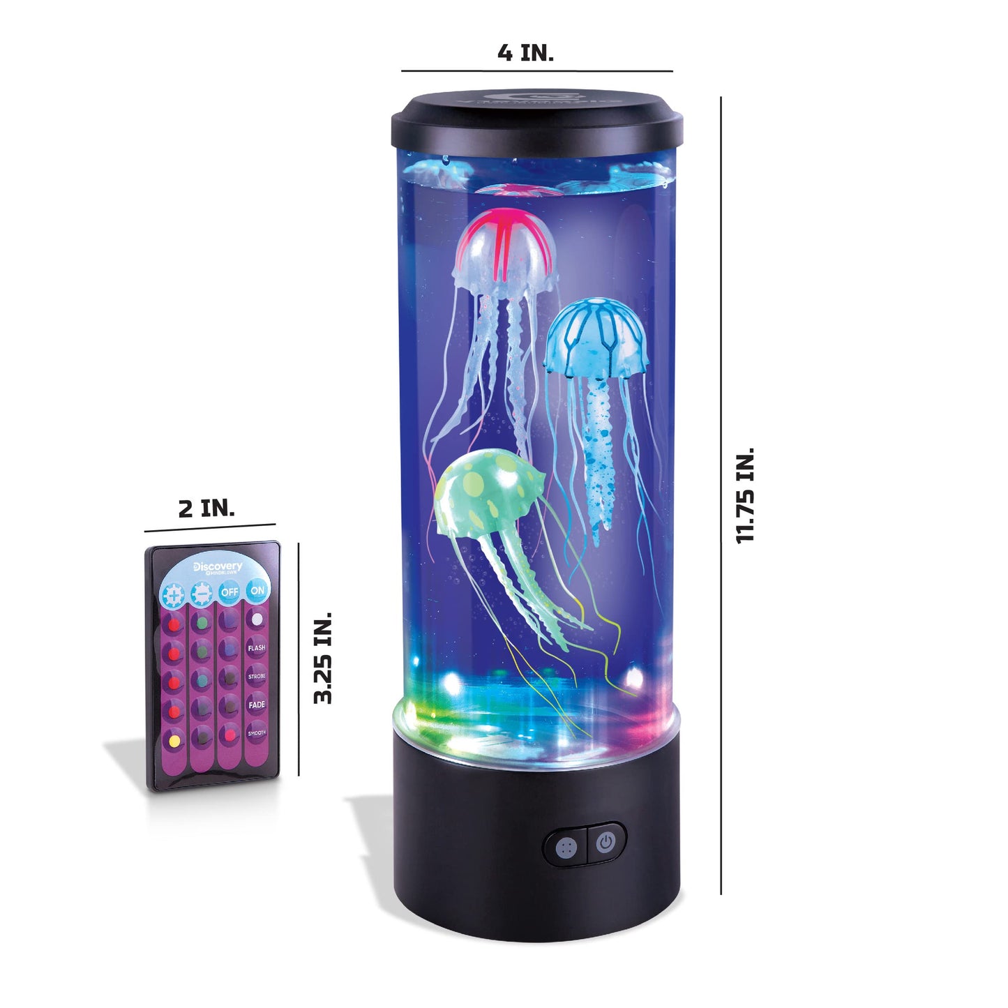 Discovery™ Jellyfish Aquarium Lamp – Color‑Morphing LED Bedroom Night Light with Remote| 15 Light Options| Lifelike Floating Jellyfish| Educational Learning Gift| Ages 8+