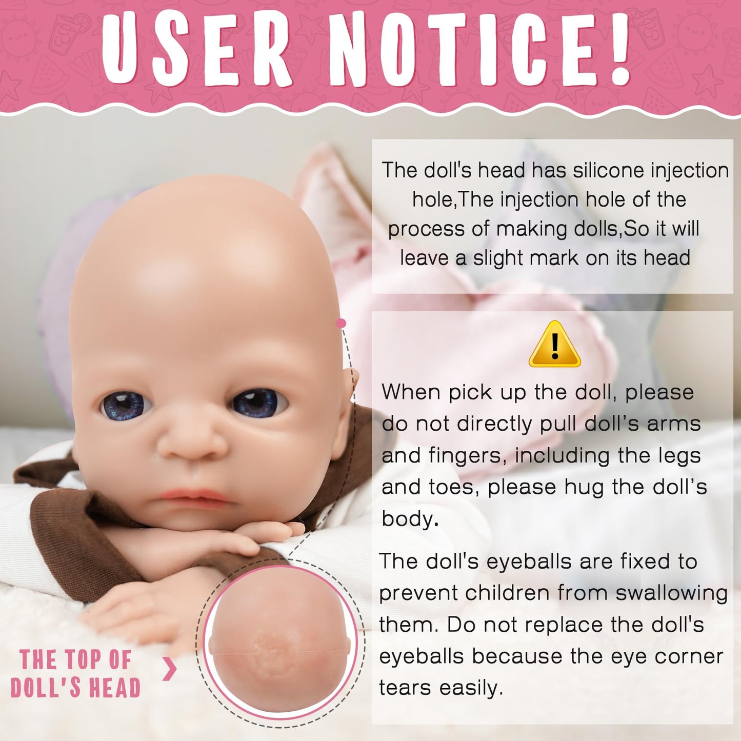 Vollence 16 inch Reborn Baby Doll Girl Silicone Doll Realistic Newborn Baby Dolls with Feeding Accessories & Gift Box for Kids - Girl