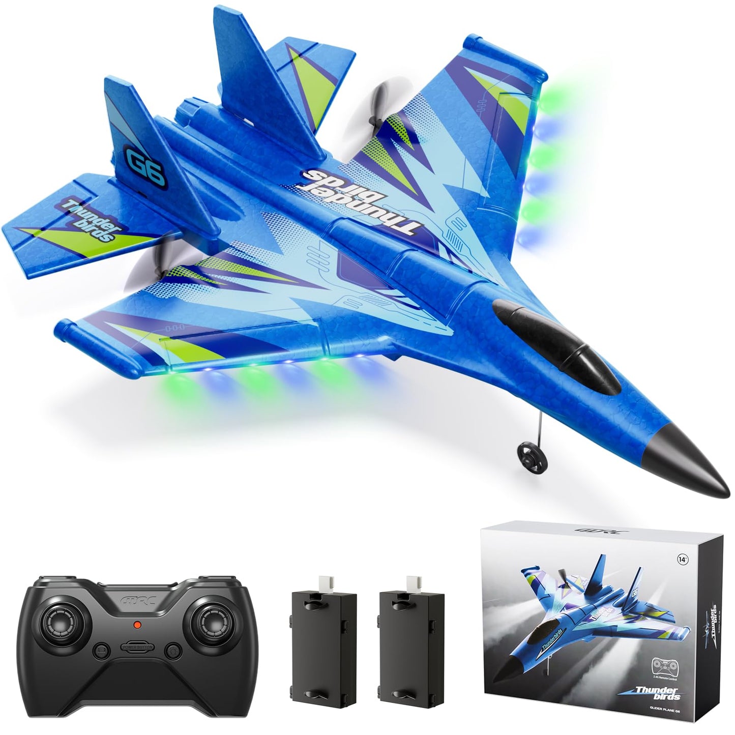 Foam RC Plane for Kids Adults Beginner, Remote Control Airplane RC Jet Helicopter Plane for Kids Adults, 2.4GHz Remote Control Fighter Toys with Gyro Stabilizer Easy to Fly Outdoor Toy for Kids Boys