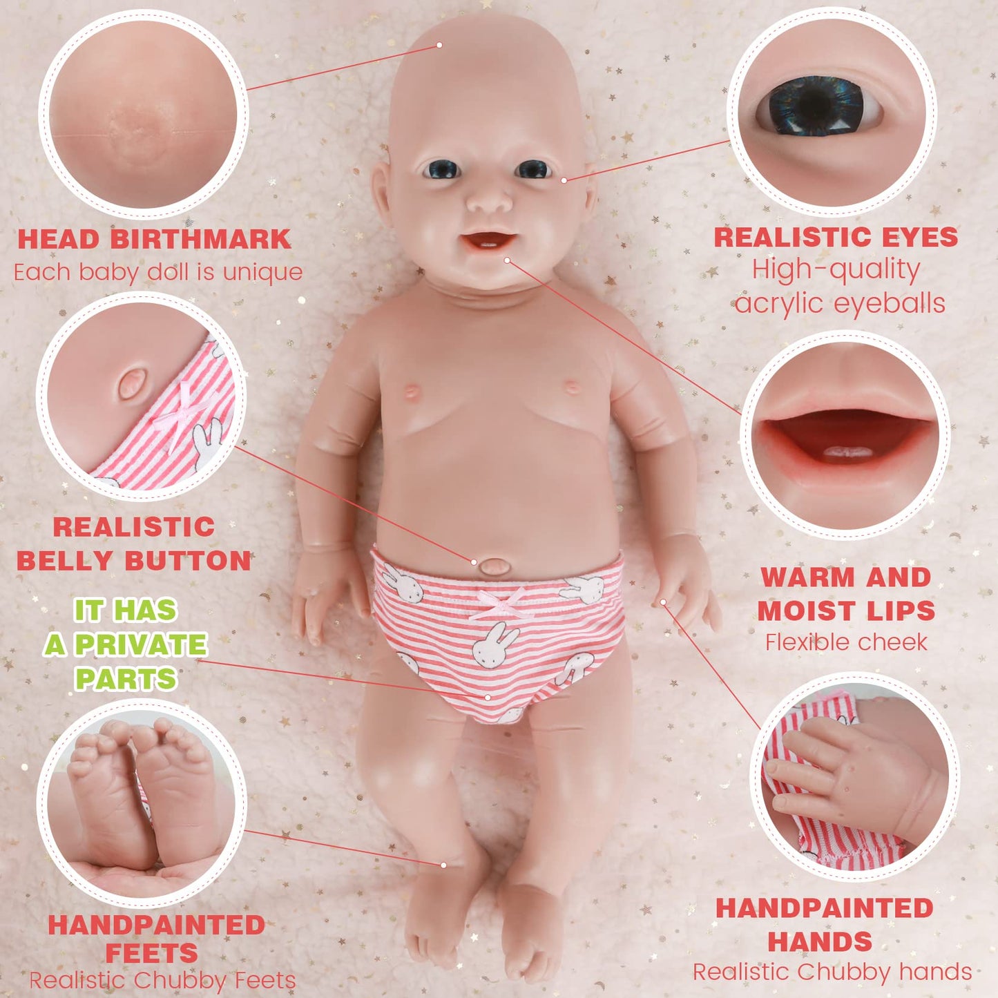 IVITA 20 inch Silicone Baby Dolls Girl Weighted 8.39 lb,[NOT Vinyl],Silicone Full Body Reborn Realistic Lifelike Real Life Newborn Soft Babies with Feeding Kit & Gift Box for Kids Age 3+