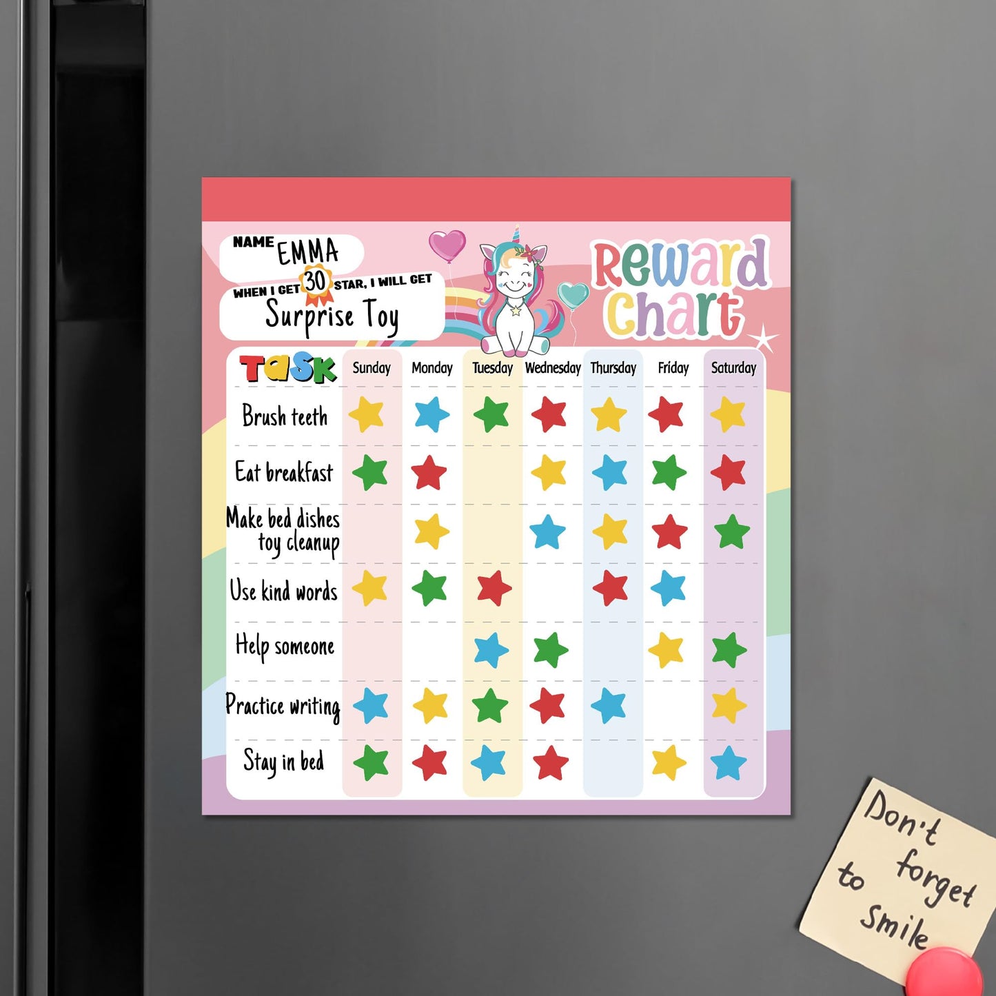 Reward Chart for Kids – Unicorn Magnetic Kids Behavior Chart, Pad with 26 Chore Charts, 1920 Star Stickers, 49 Incentive Stickers, Responsibility Chart for Kids Girls Toddlers - Kids Chore Chart