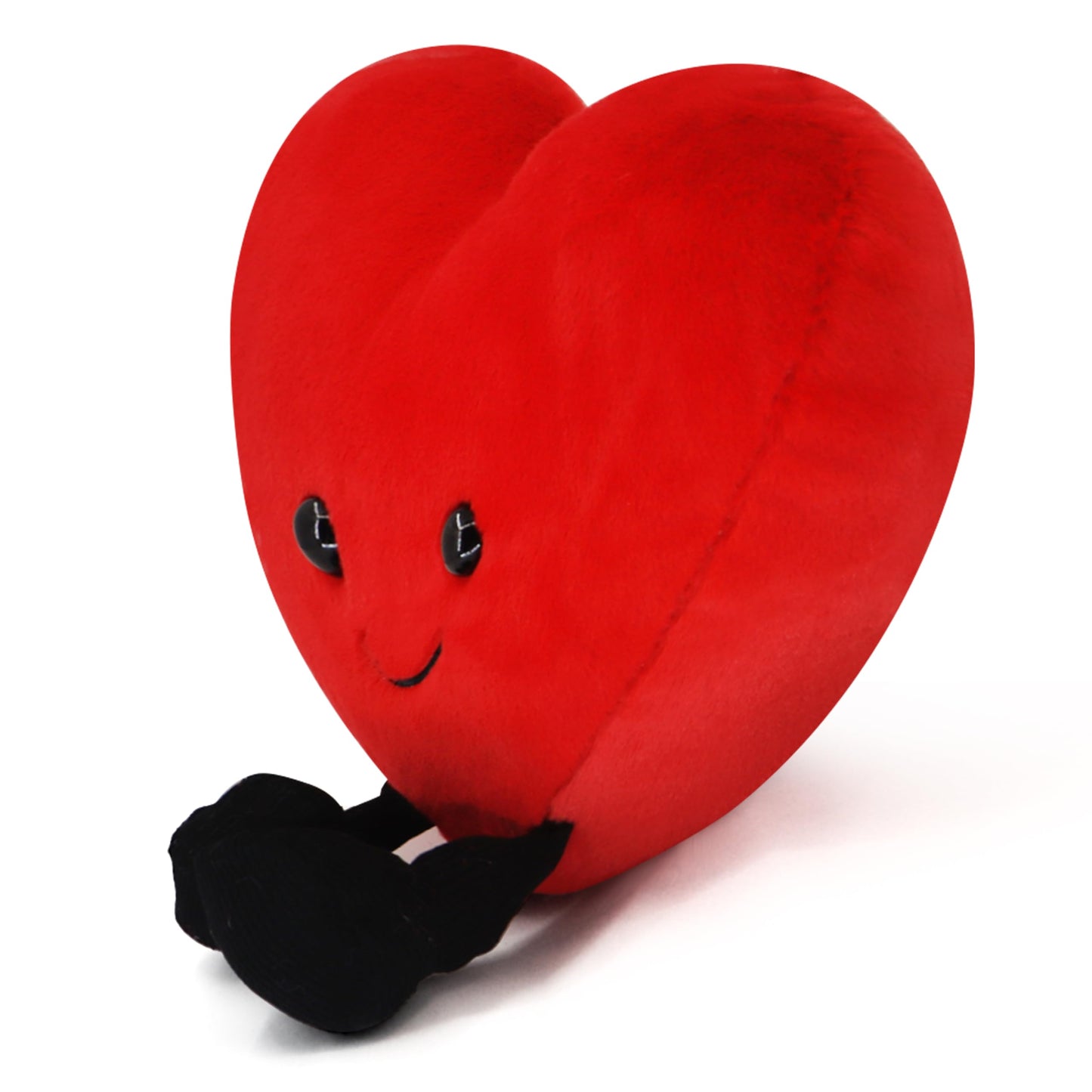 CNAANA Valentine's Day Heart Pillow,Cute Red Love Pillow Plush Toy,Valentine's Day Gifts for Girls and Boys (5 inch)