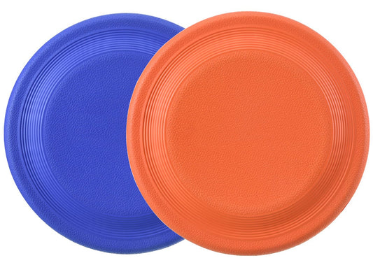 XIGOU Dog Flying Disc (2 Pack) - Durable Rubber Flying Disc Dog Toy - 9.25" Indestructible Rubber Dog Fetch Toy - Puncture Resistant & Bite Resistant Extremely - for Medium Large Dogs