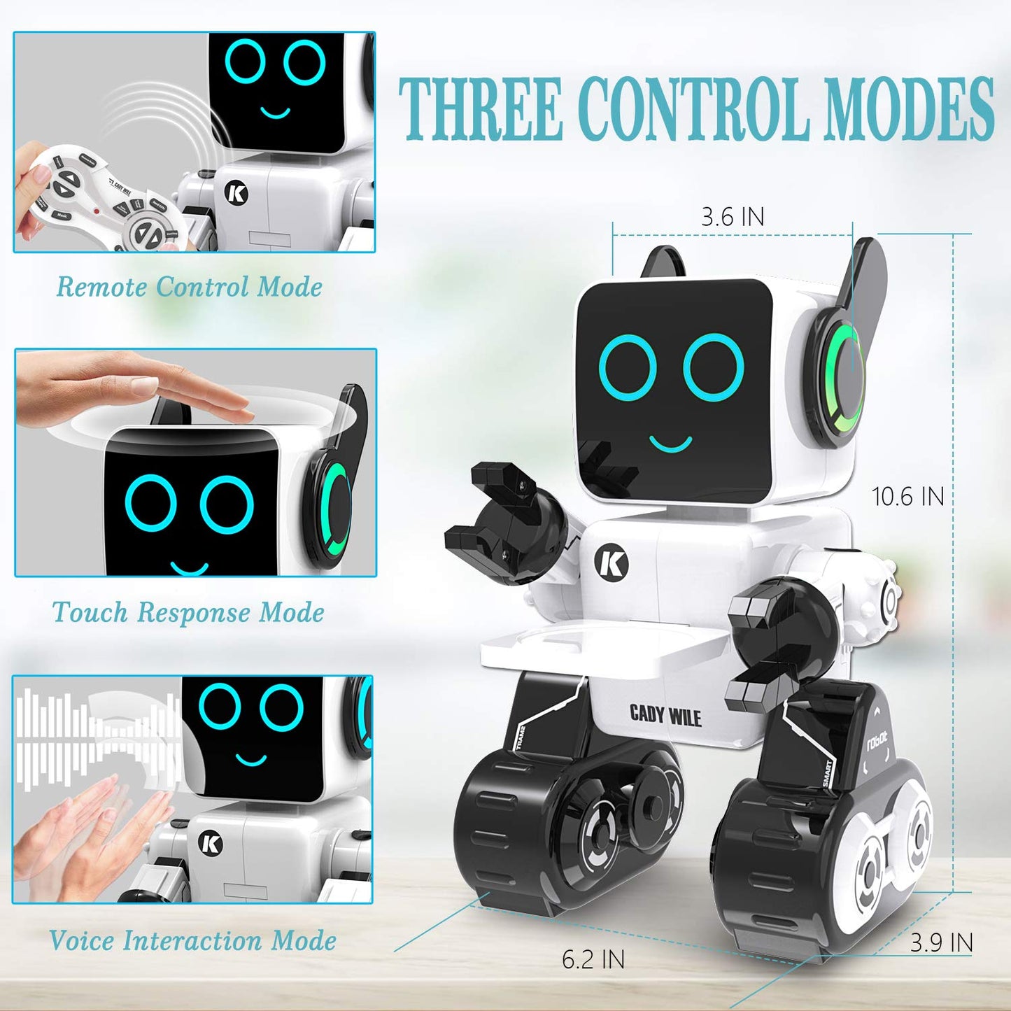 Robot Toys for Kids 5-7, Intelligent Interactive Remote Control Robot Toy with Built-in Piggy Bank Educational Robotic Kit Walks Sings and Dance for Boys and Girls Birthday Robots Toys for Kids 8-12
