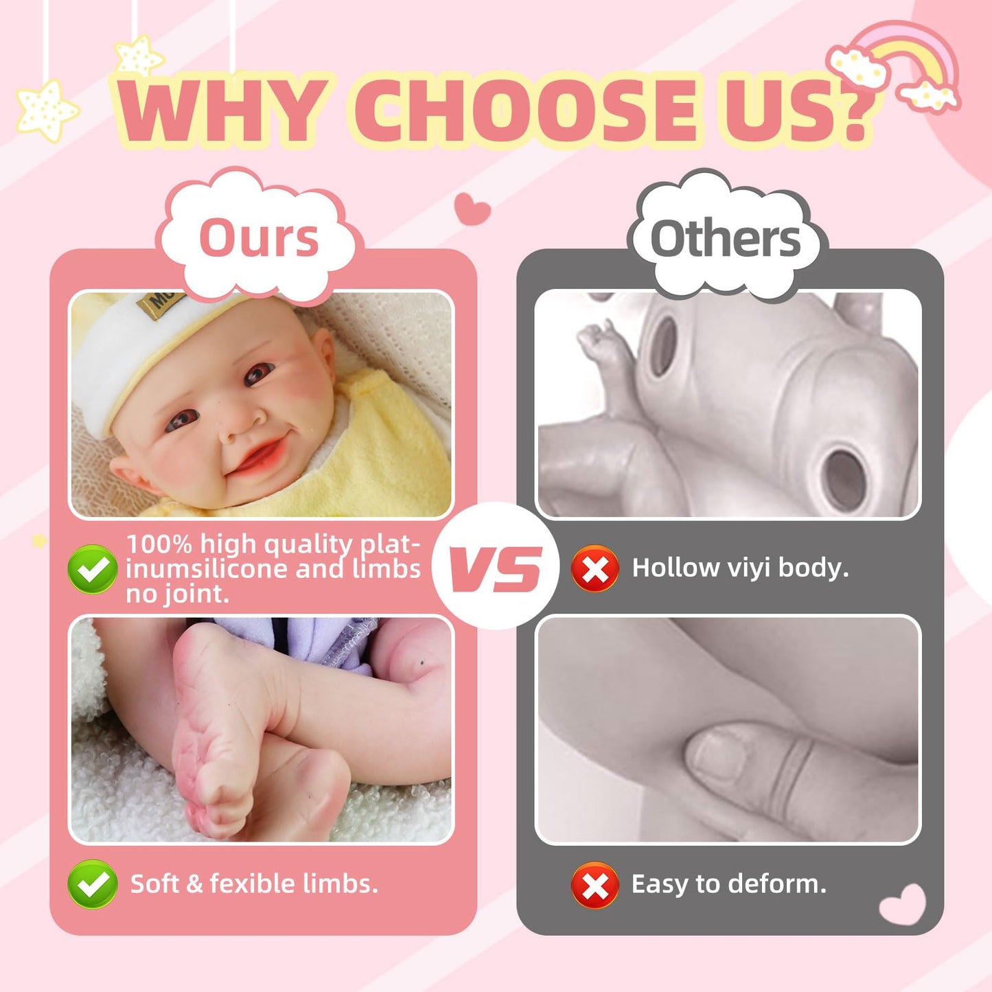 GiggleBabble 18-19 Inch Full Silicone Reborn Baby Doll - 6lbs Weighted Soft Silicone Touch - 4.8/5 Stars 30+ Vine Tested - Collectible for Adults & Premium Parents - Not Vinyl Toy