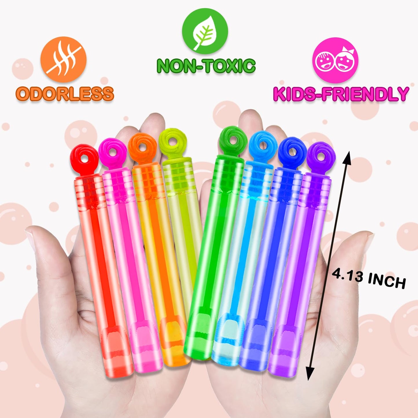 Mini Small Bubbles Wands Toys Gifts Bulk for Kids 64 Pack-Bubble Party Favors Supplies for Toddlers, Bulk Non Candy Treats Goodie Prize for Graduation 250th Anniversary Parade Throws Giveaways Handout