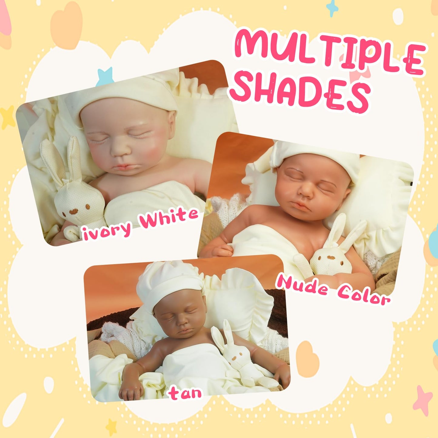YaLuoQian Reborn Baby Dolls 20.5 inch Silicone Reborn Baby Dolls Full Body Lifelike Newborn Dolls