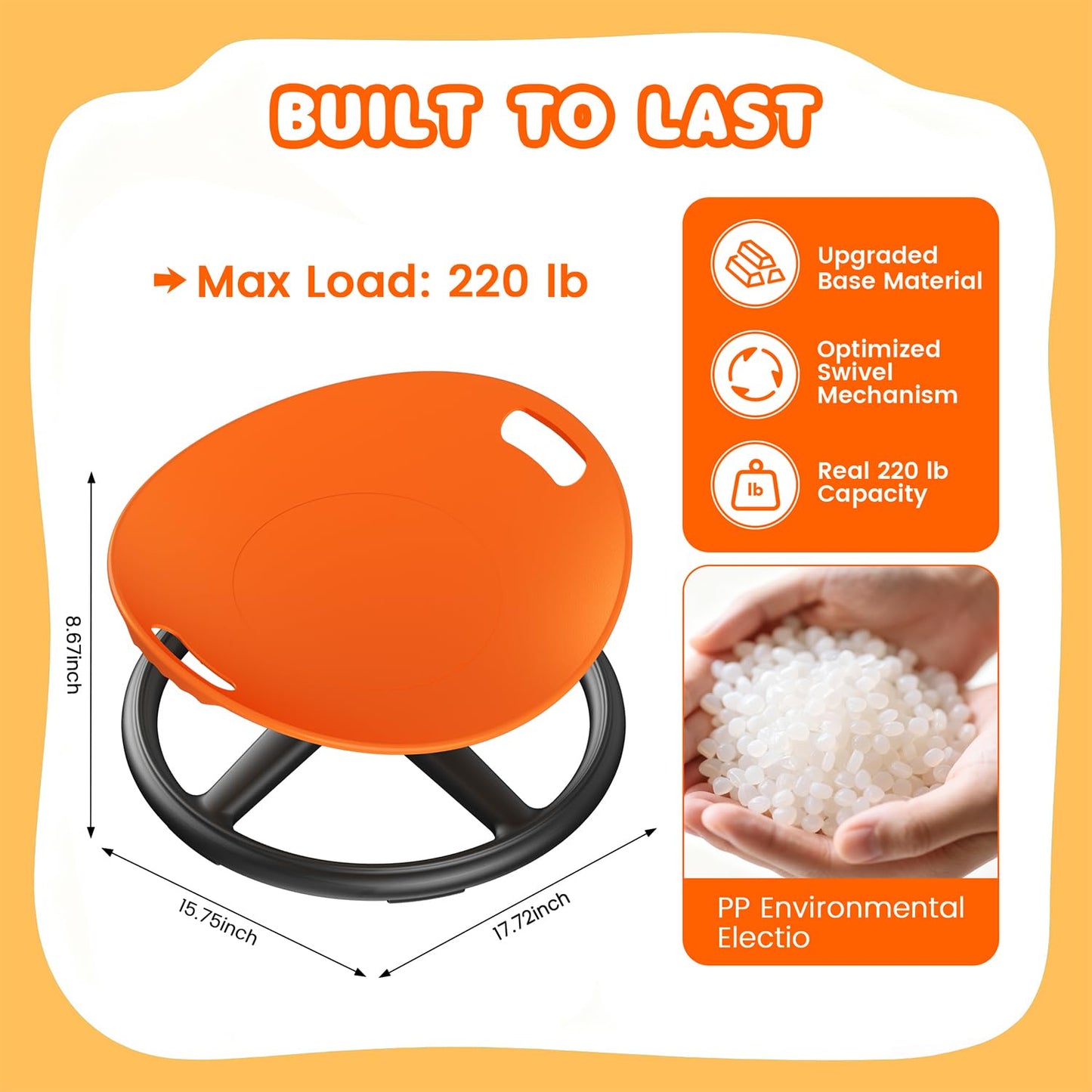 Tylunke Spinning Chair for Kids 360° Sensory Spinning Chair, Sensory Chair for Autistic & ADHD Kids, Kids Spinning Chair & Swivel Chair for Kids for Home Classroom Playroom