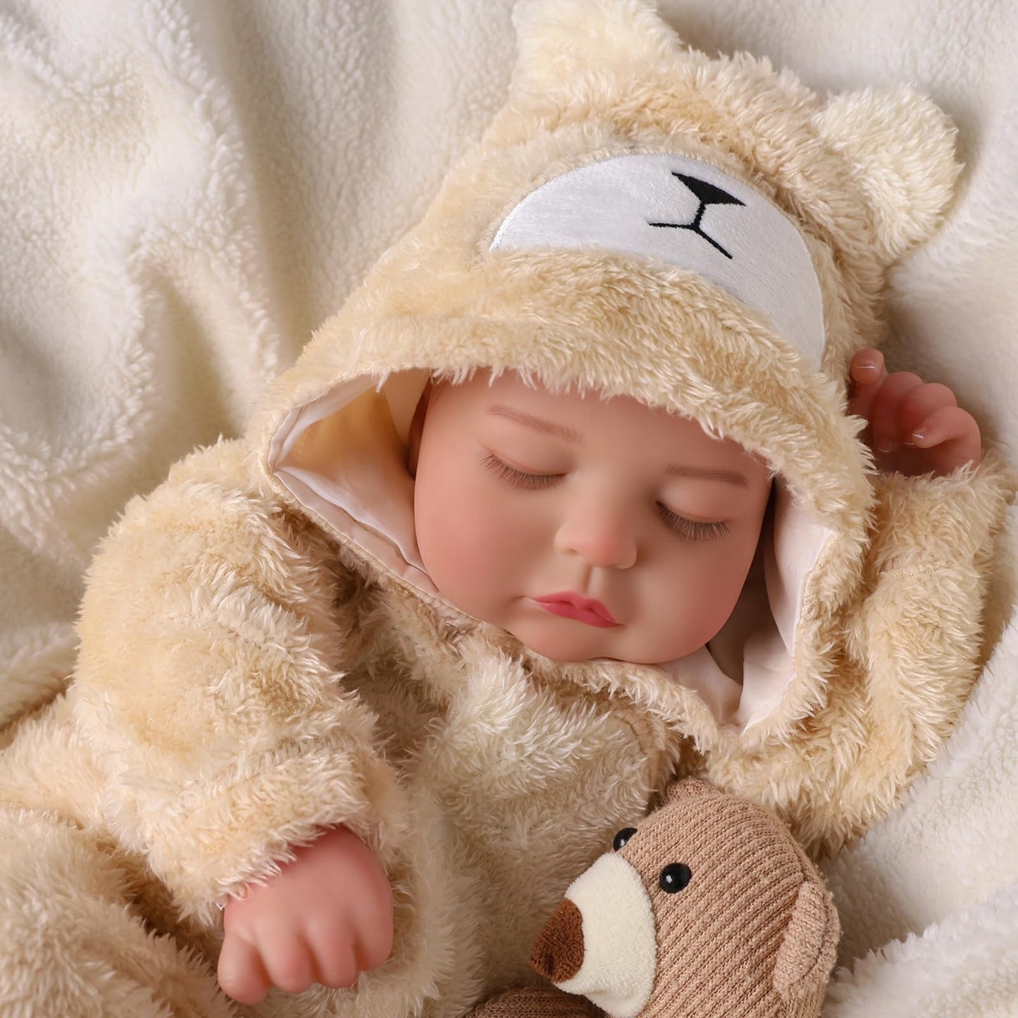 BABESIDE 20 Inch Reborn Baby Dolls, Sleeping Realistic Newborn Baby Doll, Lifelike Soft Body Real Life Doll with Accessories, Gift for Kids Age 3+ & Collectors