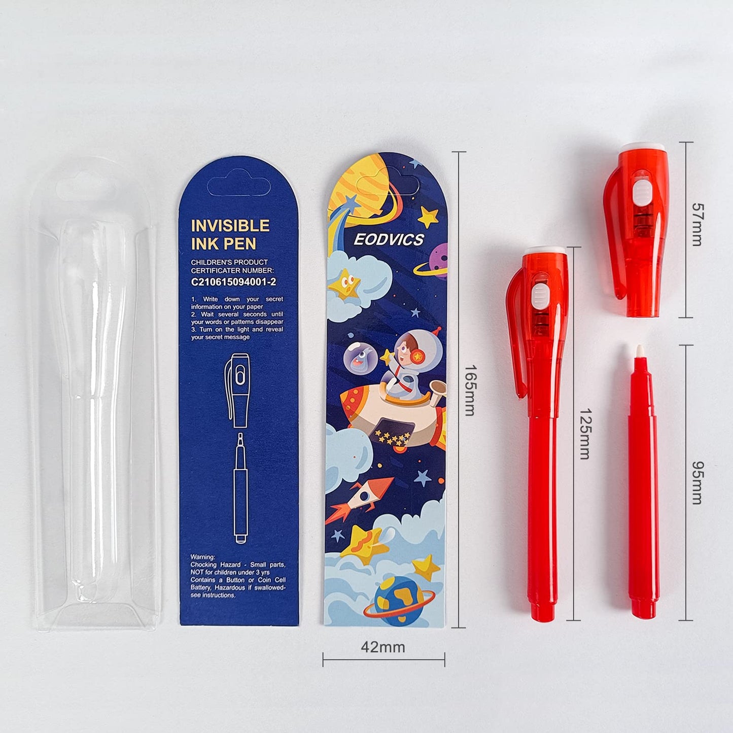 EODVICS 28 Pack Upgraded Invisible Ink Spy Pen with UV Light, Individually Wrapped Bulk Magic Marker for Secret Messages, Birthday Party Favors Classroom Prizes Toys Gifts for Kids Ages 3+