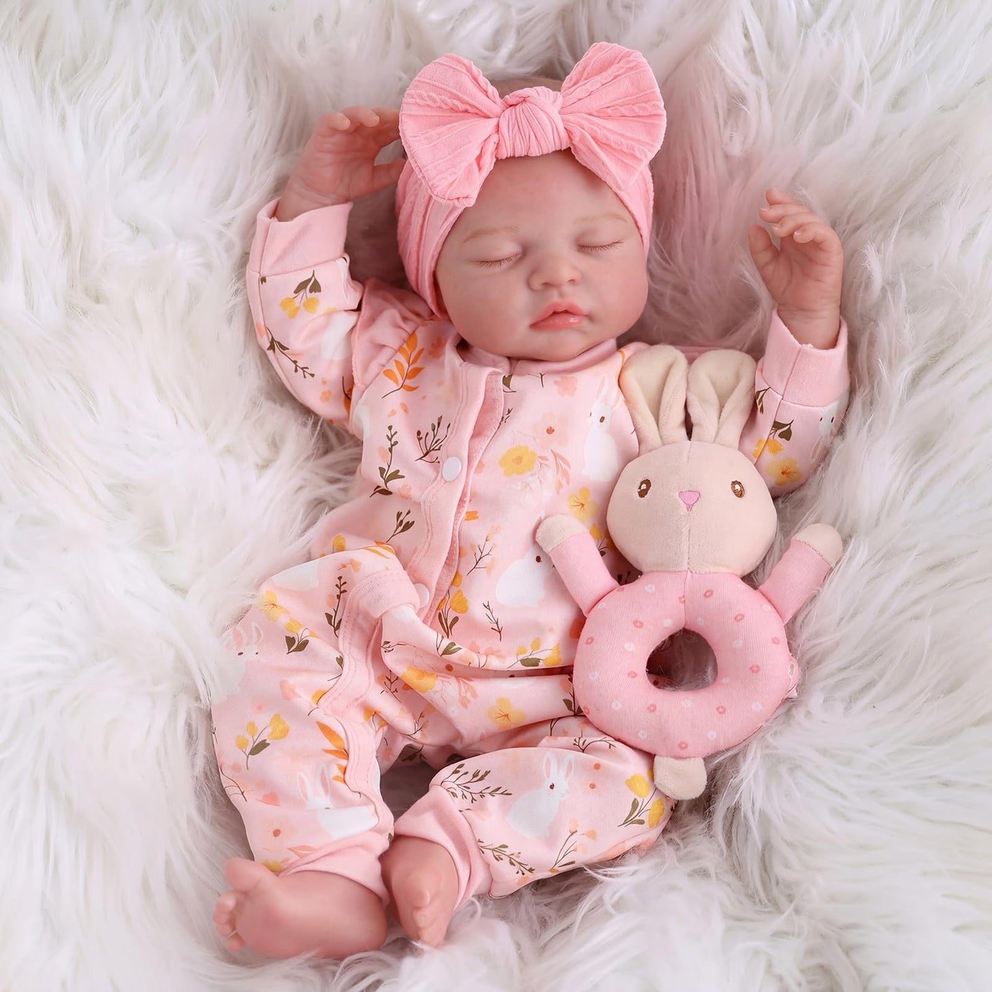 BABESIDE Lifelike Reborn Baby Dolls Girl - 20 Inch Realistic Newborn Baby Doll with Poseable Body, Real Life Baby Dolls with Accessories for 3+ Year Old Girls Gifts, Pretend Play, Collection