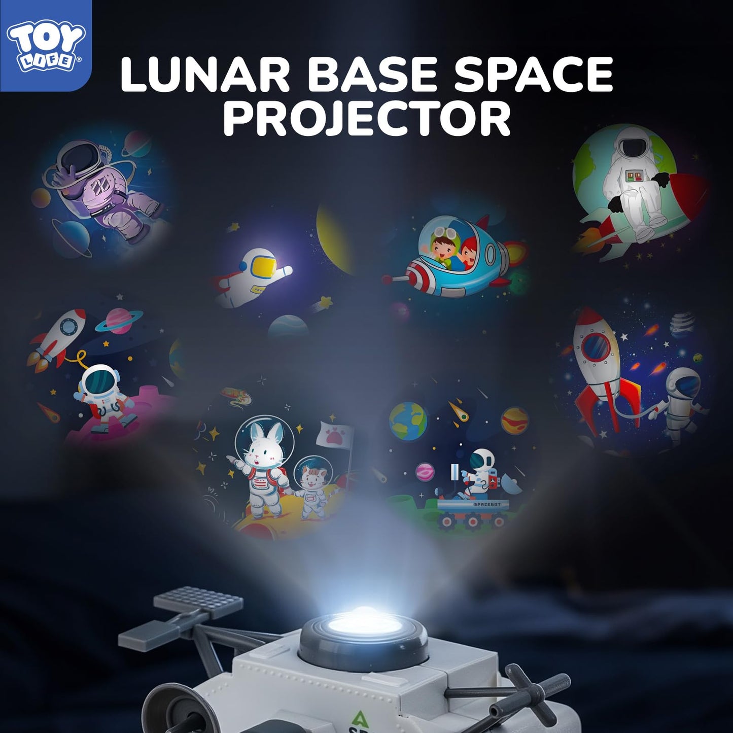 TOY Life Lunar Space Toy for Kids 3-5, Rocket Ship Toy with Astronaut Toys, Space Adventure Rocket Set, Spaceship Toys for Kids, Rocketship Toys for Boys and Girls 5-8, Space Toys