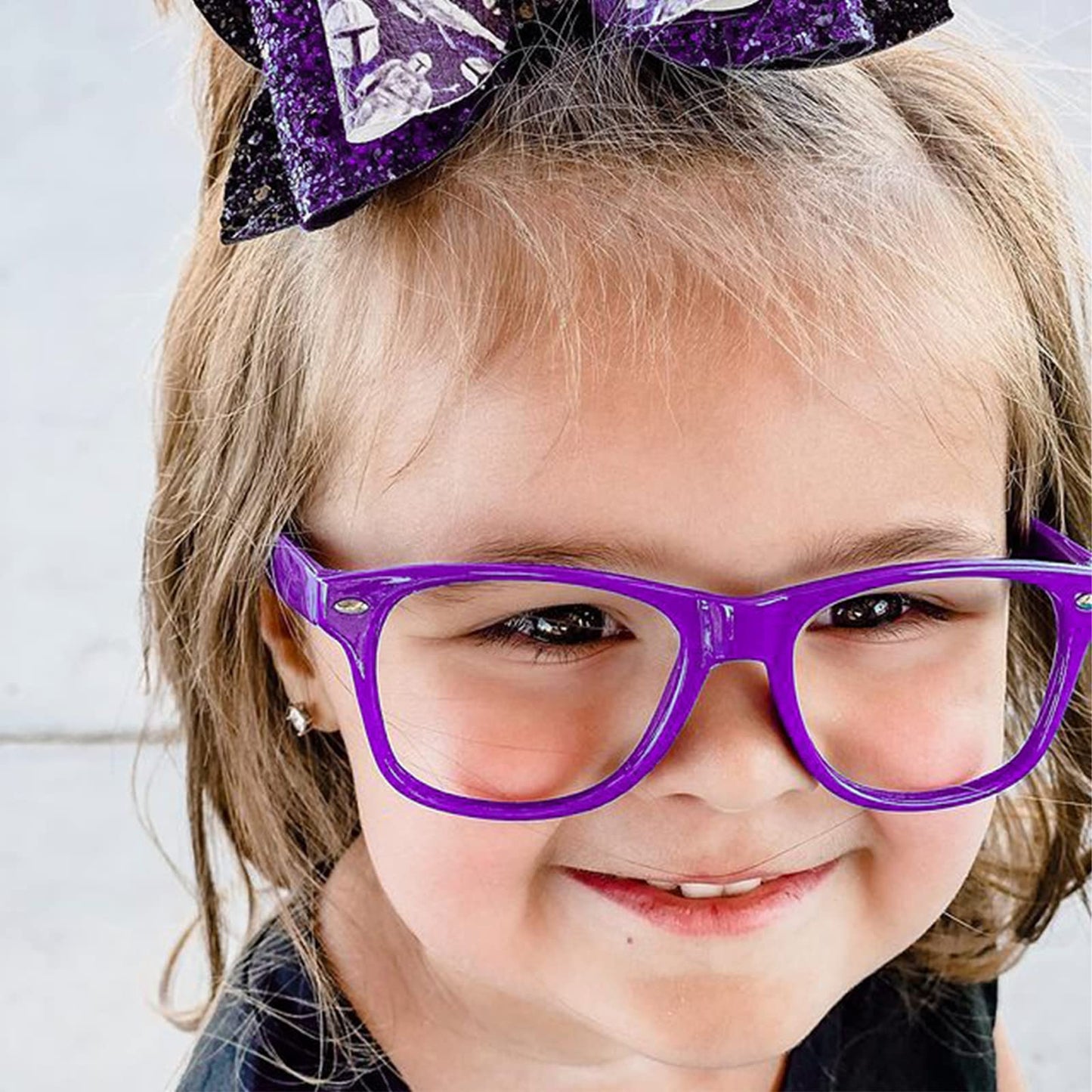 Matcheck 20 Pack Kids Costume Frame Glasses NO LENS Ultralight Square Neon Color Party Favors for Boys Girls Daily Outfit Accessories