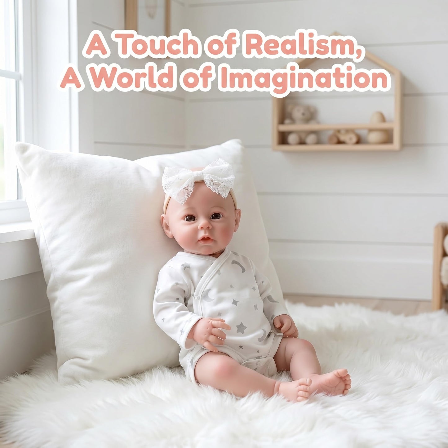 Full Silicone Baby Doll 12 Inch,Realistic Reborn Baby Doll with Lifelike Skin Texture & Weight,Soft & Squishy for Girls Ages 3+,Collectors,Kids,Christmas & Special Occasions