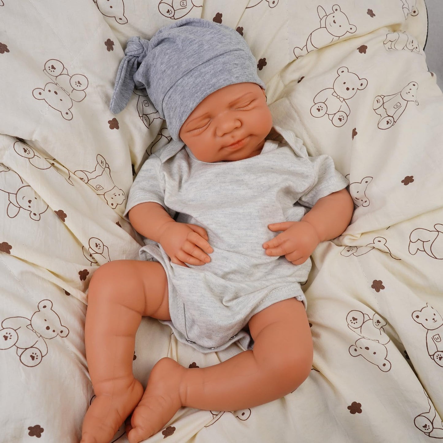 KUICEO Full Silicone Reborn Baby Dolls-20 Inch Realistic Newborn Anatomically Correct Boy with Realistic Blood Vessels and Skin，Silicone Full Body Lifelike Baby,Great Gift for Children,with Gift Box