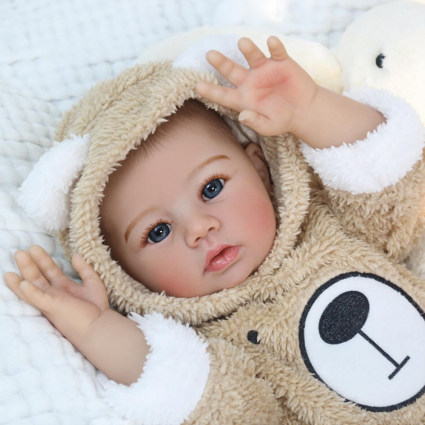 WOOROY Realistic Reborn Baby Dolls- 18 Inch Lifelike Newborn Boy Doll, Full Body Vinyl with Soft Real Life Feel, Cuddly Weighted for Playtime, Handmade with Accessories, Gift for Kids Age 3+