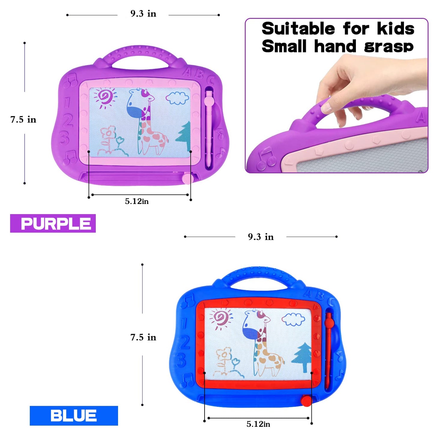 Magnetic Drawing Board for Kids, Toddlers Travel Bulk Toys for 3 4 5 6 Years Old, Colorful Sketch Pad Bulk Toys for Boys Girls Classroom Educational Toys Activities Gifts Art Supplies（12P）
