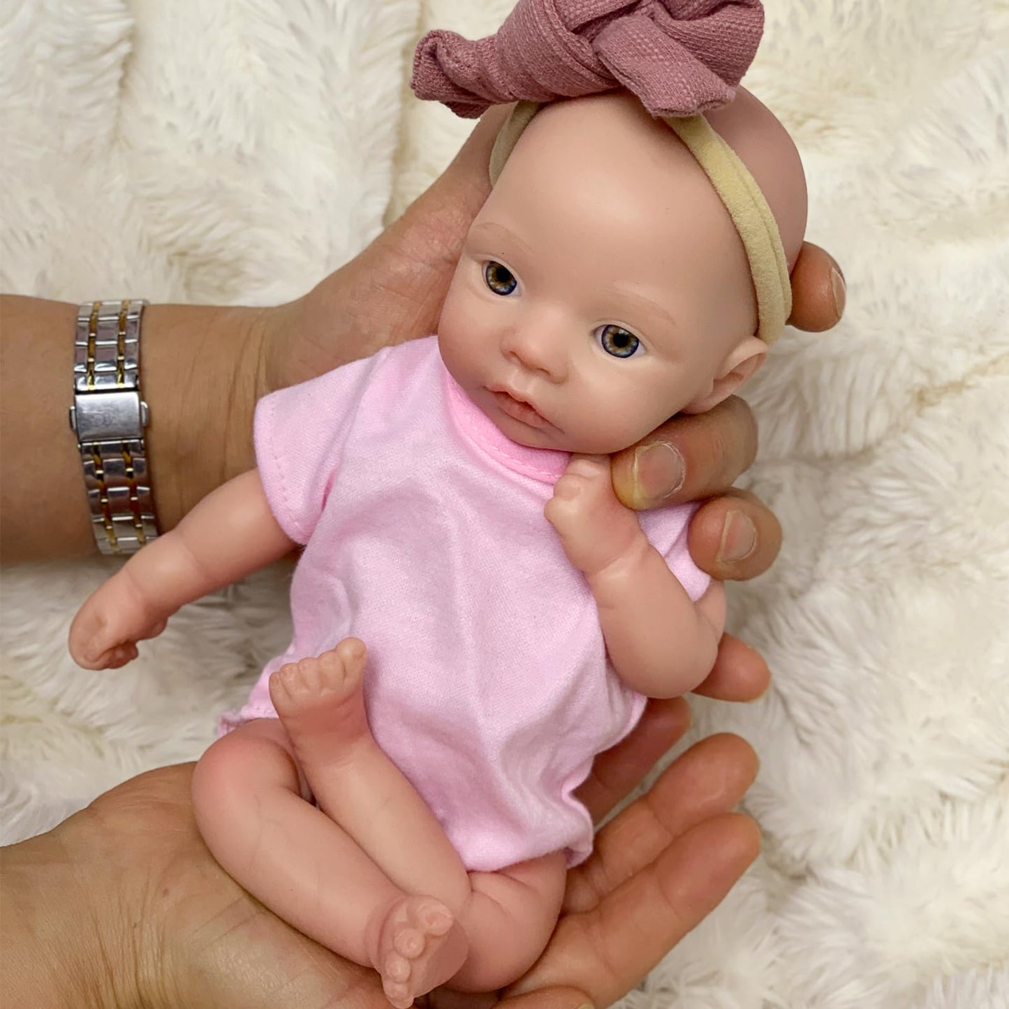 OtardDolls 10 Inch Silicone Baby Doll Full Body Soft Silicone Reborn Baby Mini Silicone Baby Dolls Reborn Baby Dolls Handmade Real Babies Dolls Set