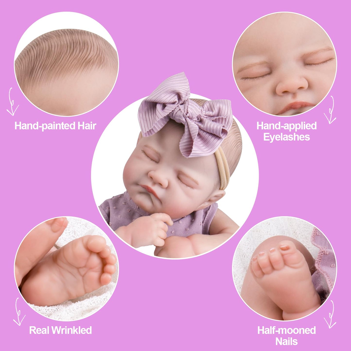 Aori Reborn Baby Dolls - 20-Inch Real Life Baby Doll with Poseable Limbs and Feeding Kit, Weighted Newborn Lifelike Baby Doll Gift Set for Seniors, Collectors and Kids 3+