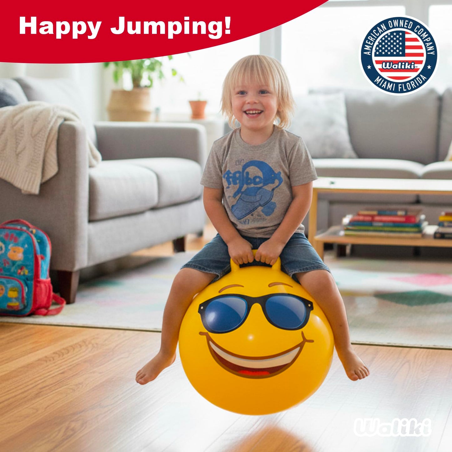 WALIKI Hopper Ball Toys for Kids 3 4 5 and 6 Years Old | Hippity Hop Jumping Ball | Cool Bouncy Toy for Boys and Girls