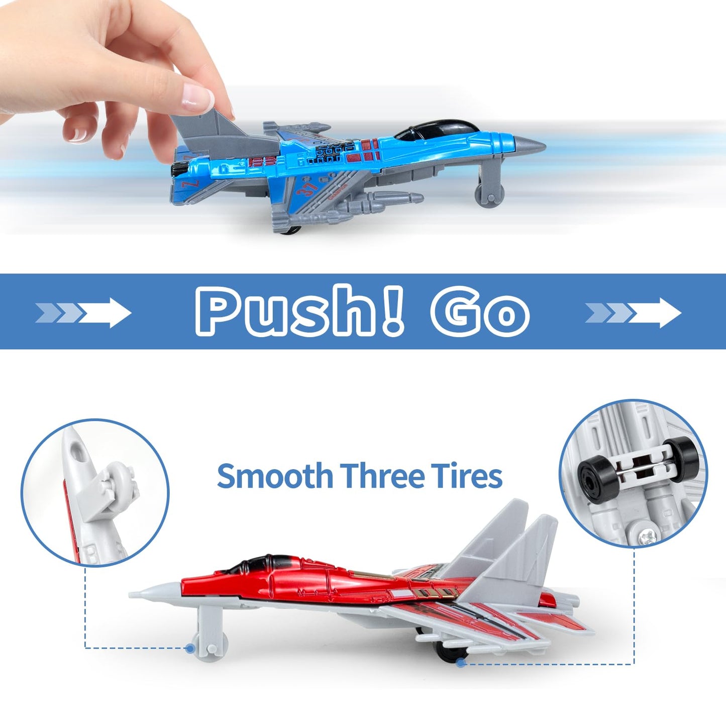 Toy Airplanes 12 Pack,Plastic Diecast Airplane Toys for Boys Toddlers Age 1 2 3 4 5 6,Military Planes Model Toys for Kids Toddlers Party Favors Birthday Goodie Bags Stuffers
