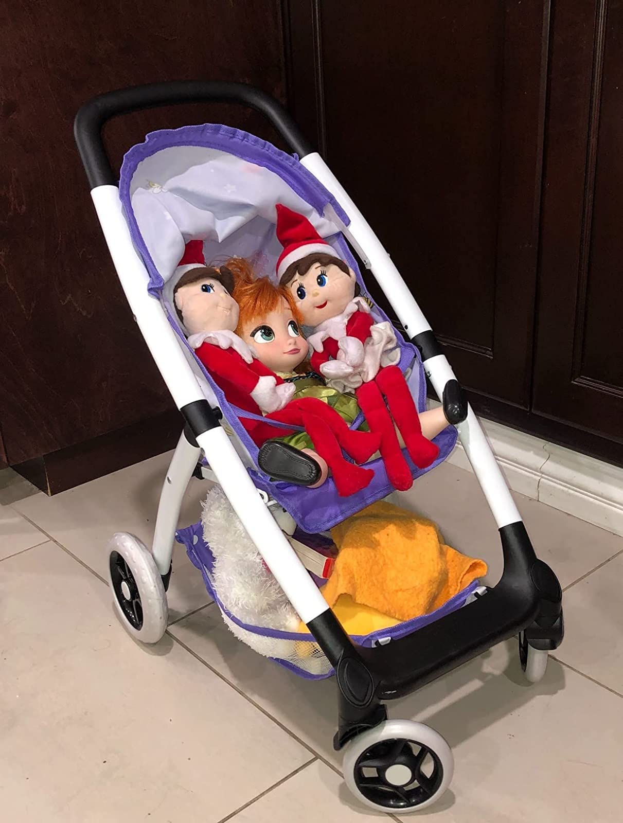 Baby Doll Stroller for 18 inches American Girl Dolls with Multi Function. (DA422-PURPLE)…