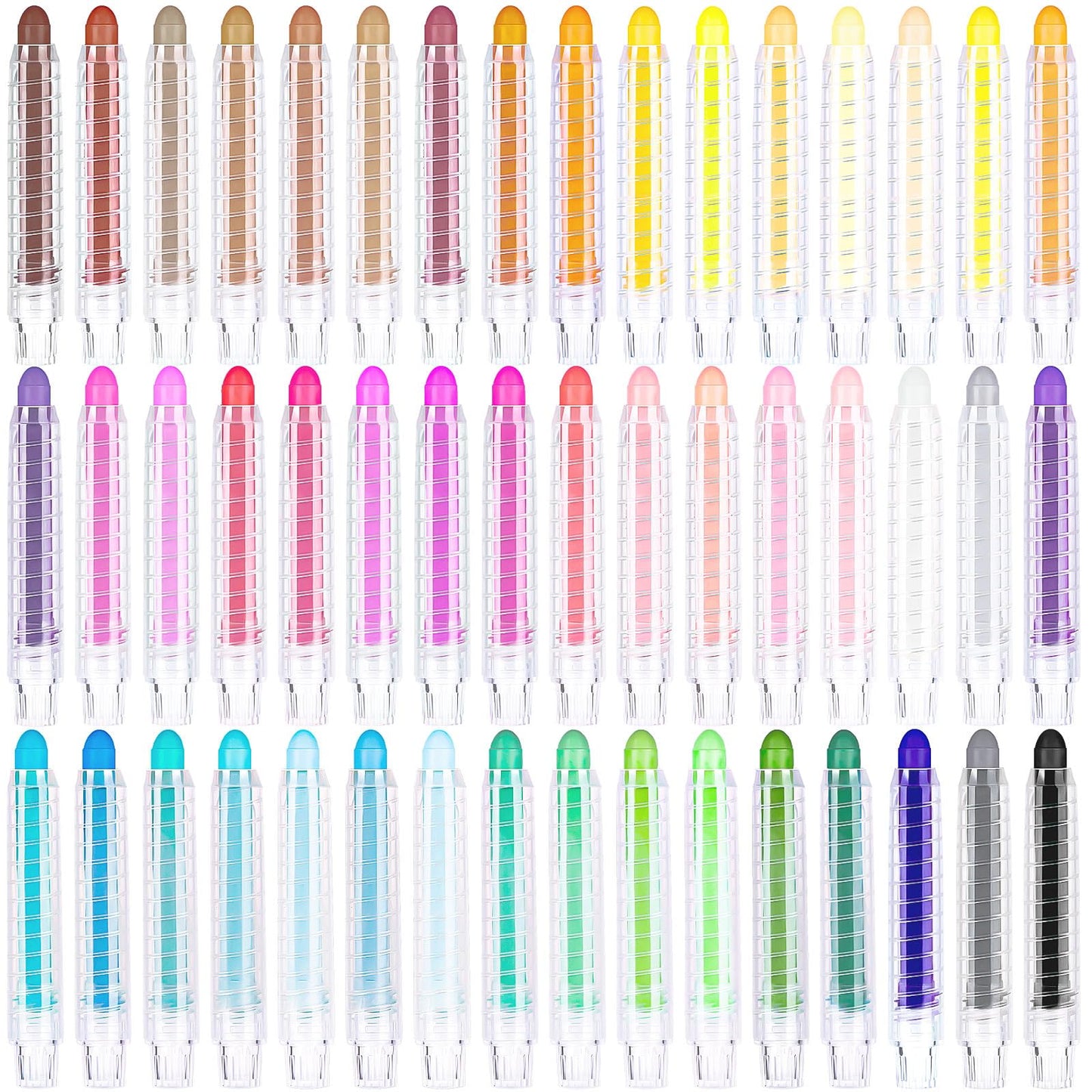 ZHBDMGK Sidewalk Chalk for Kids, 48 Colors Dustless Washable Toddlers Chalk with Plastics Holder for Blackboard Drawing Writing Toys Gift Party Favors