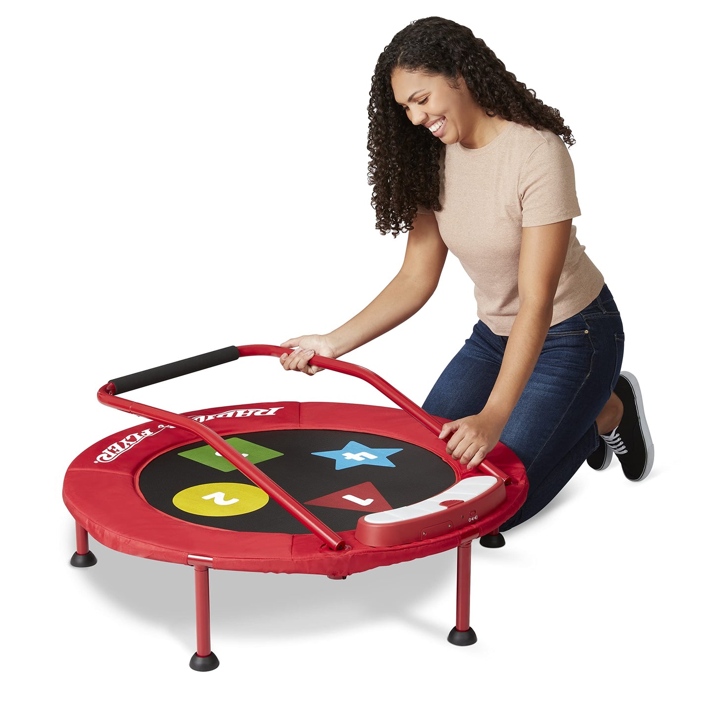 Radio Flyer Game Time Trampoline, Mini Trampoline for Toddlers, Ages 3-6 Years