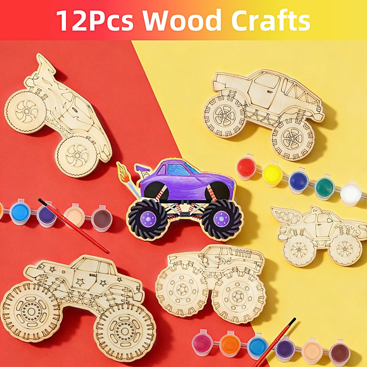 TUWUNA Monster Truck Party Favors for Kids Birthday Decorations Supplies Truck Party Goodie Bags Stuffer Pinata Filler Gifts