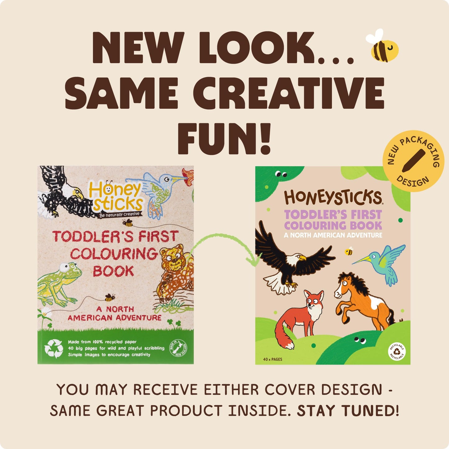 Honeysticks 100% Pure Beeswax Crayons Natural, Non Toxic, Safe for Toddlers, Kids and Children, Handmade in New Zealand, for 1 Year Plus (12 Pack with Book) Best Gift