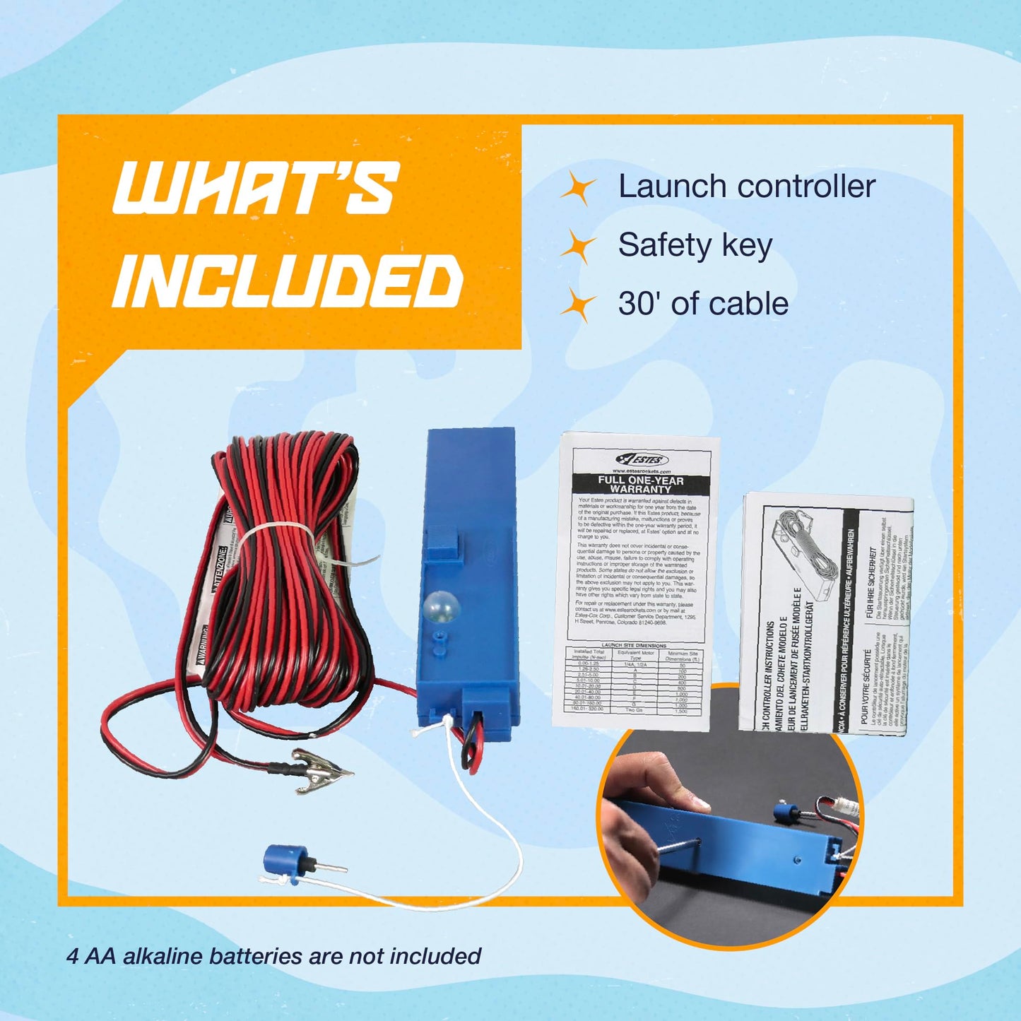 Estes 2230 E Launch Controller, Flying-Rocket-Model Launch Controller, Rocket Model Kit Accessories for Ages 10+