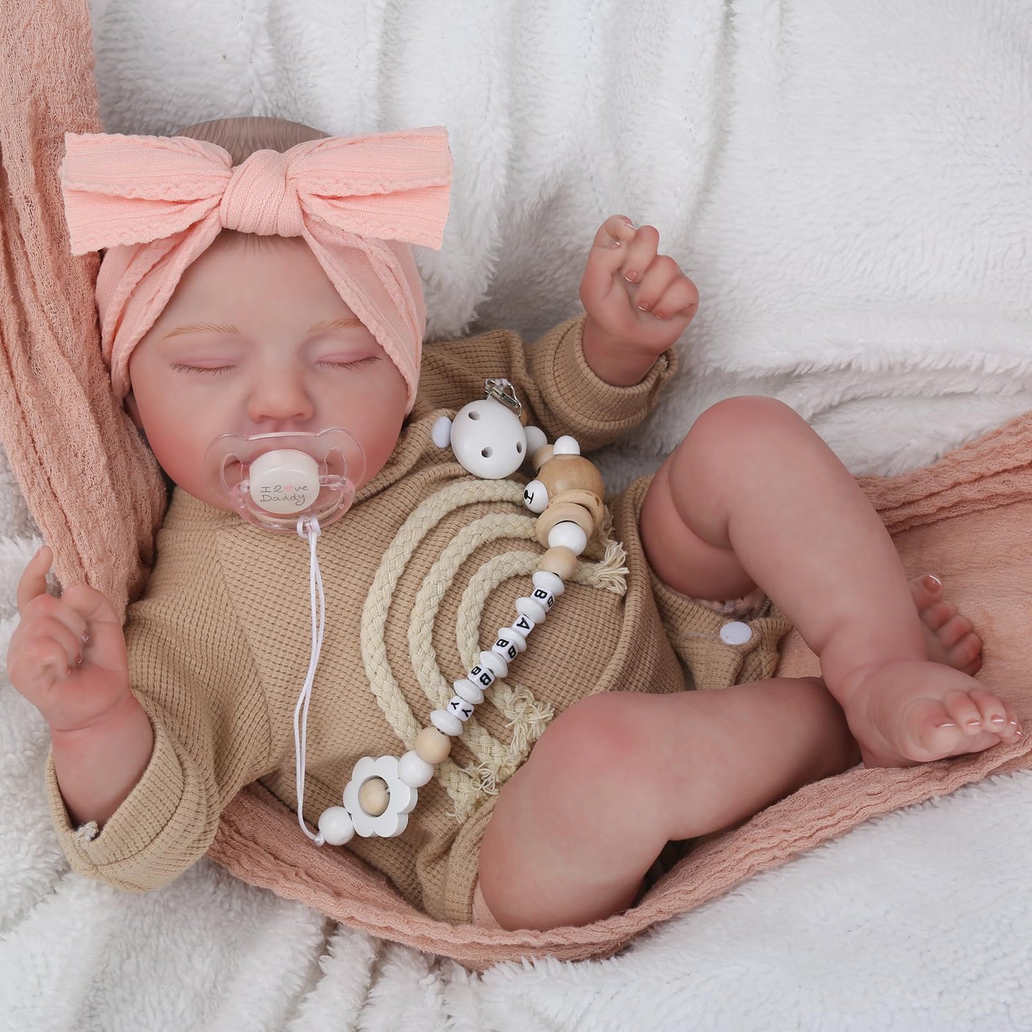 CHAREX Reborn Baby Dolls Girl - 20 Inch Realistic Baby Doll Real Life Baby Doll,Sleeping Soft Reborn Doll,Newborn Lifelike Weighted Doll, Accessories Gift Toys for Ages 3+