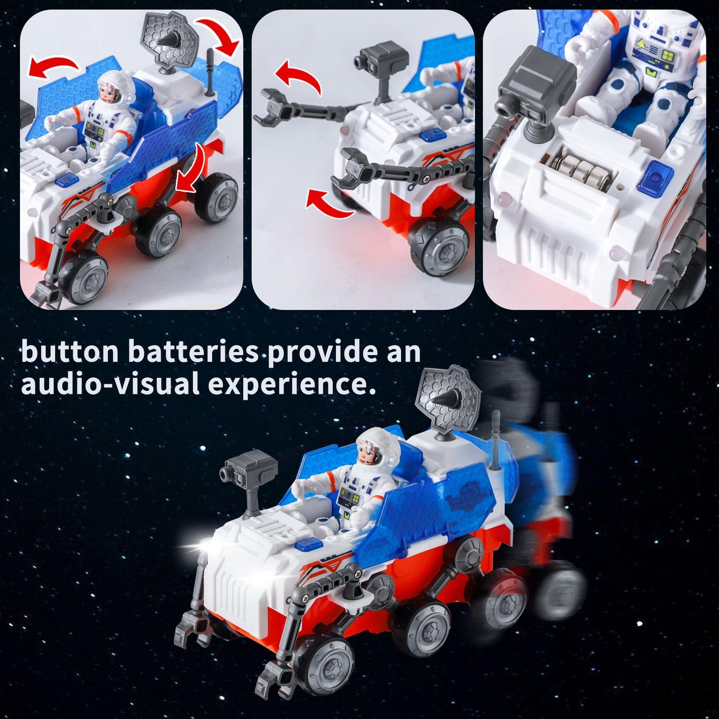 Wbzle Rockets for Kids,Best Toys for 3 Year Old Boys & 6-8 Years Old, Educational Toys for Kids Space Exploration with Rocket Launcher