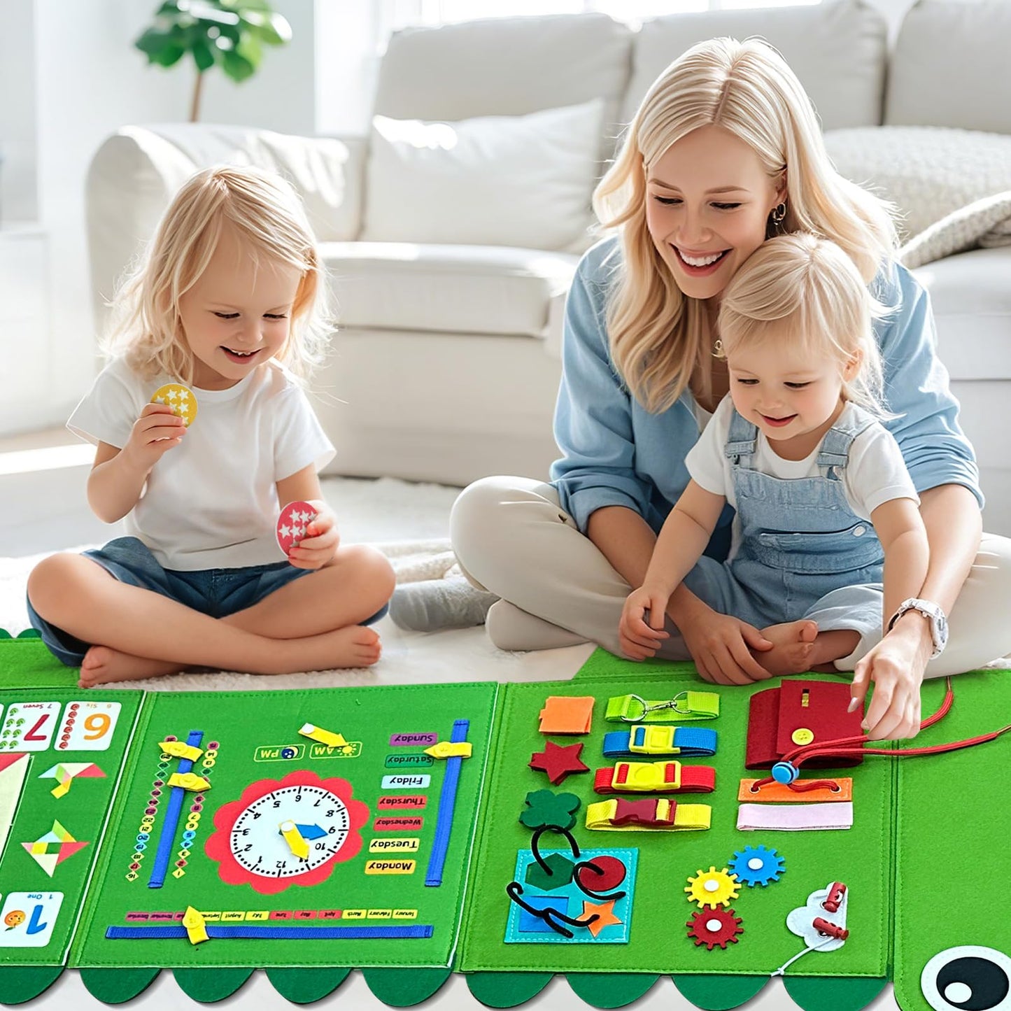 Busy Board Montessori Busy Board, Sensory Wall Activity Board- Toddlers Montessori Toys，Learning & Educational Panel Center for Kids Age 3+，Perfect Gift for Boys & Girls (Birthday, Christmas)
