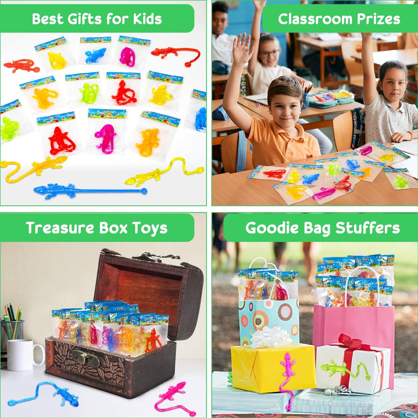 40pcs Sticky Gecko Toys School Classroom Exchange Party Favors Kids Goodie Bag Stuffers Finger Bulk Toys Lizard Toys Sticky Treasure Box Prize Pinata Fillers Birthday Party Supplies Treat Boy Girl