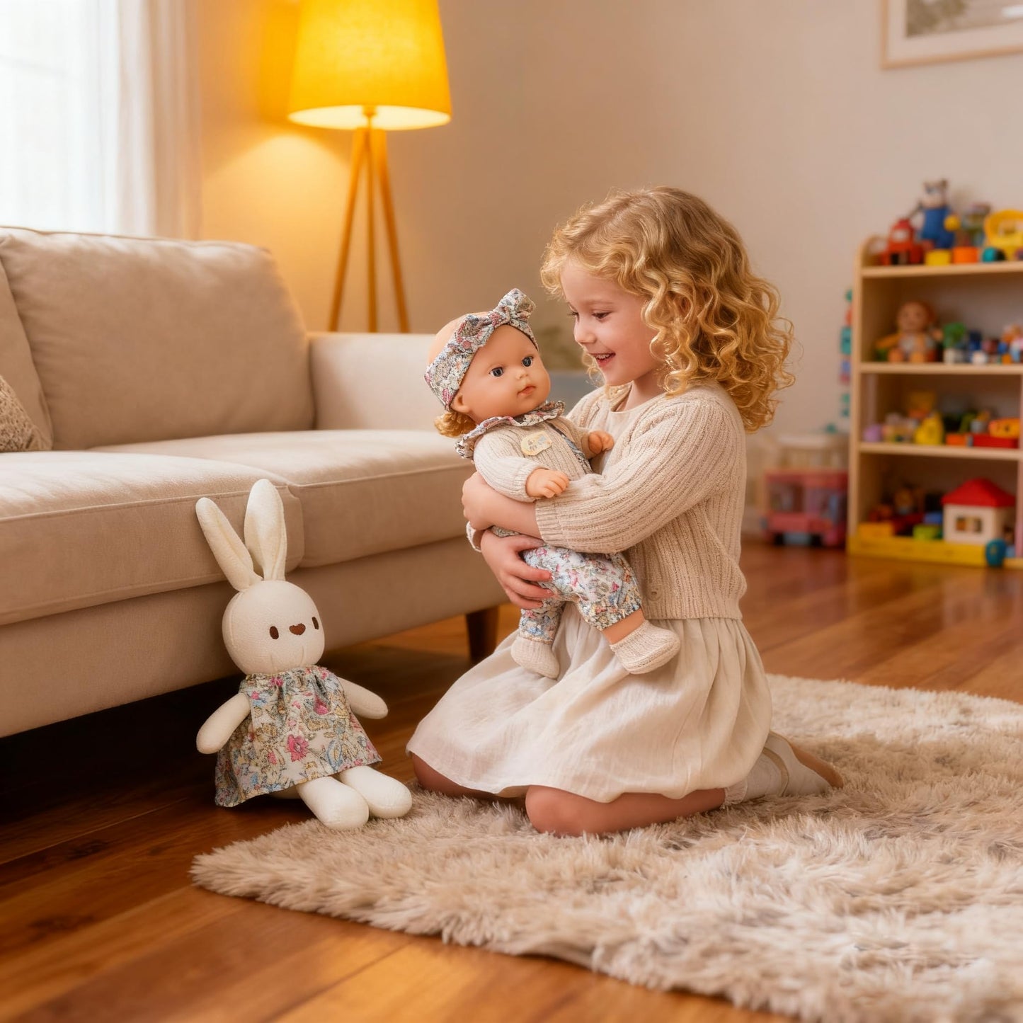 Camonity Reborn Baby Dolls, 12inch Realistic Cute Dolls with Clothes and Accessories Washable Removable Birthday Gift Toy for Age 2+ (Light Brown)