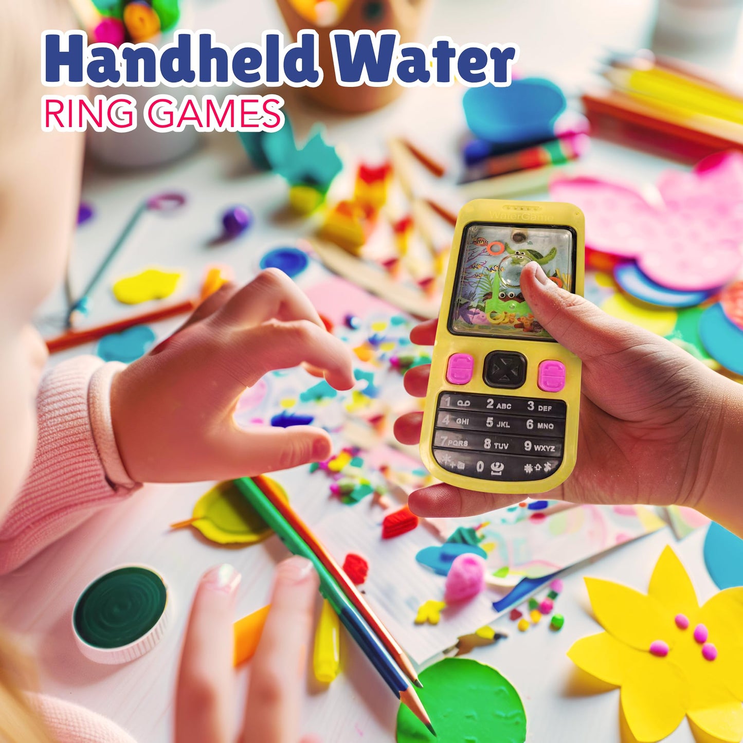 4E's Novelty 28 Pack Handheld Water Ring Games for Kids Birthday Gifts for Kids Ages 4-8 8-12 Classroom Prizes Rewarrds Bulk Gifts for Boys & Girls, Birthday Party Favors, Goodie Bag Fillers